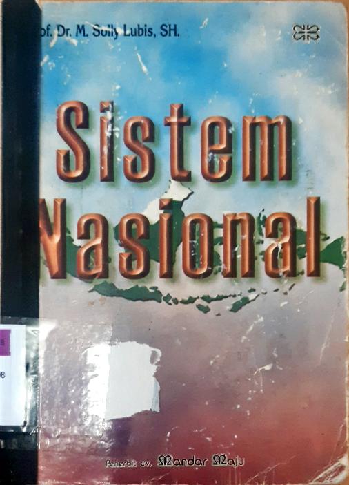 Cover Sistem Nasional / Prof. Dr. M. Solly Lubis, SH.