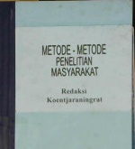 Cover Metode-metode penelitian masyarakat / Koentjaraningrat