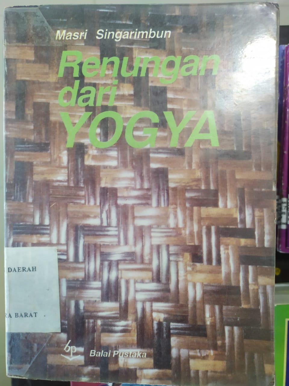 Cover Renungan dari Yogya politik / Masri Singa Ringarimbun