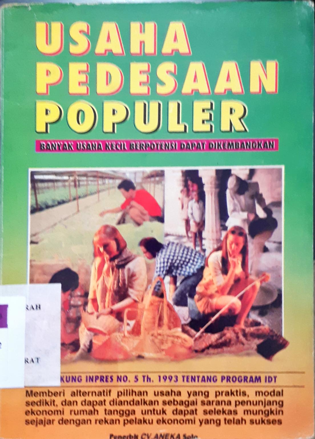 Cover Usaha Pedesaan populer, banyak usaha kecil berpotensi dapat di kembangkan / Imam Supraitna; Adi nugroho