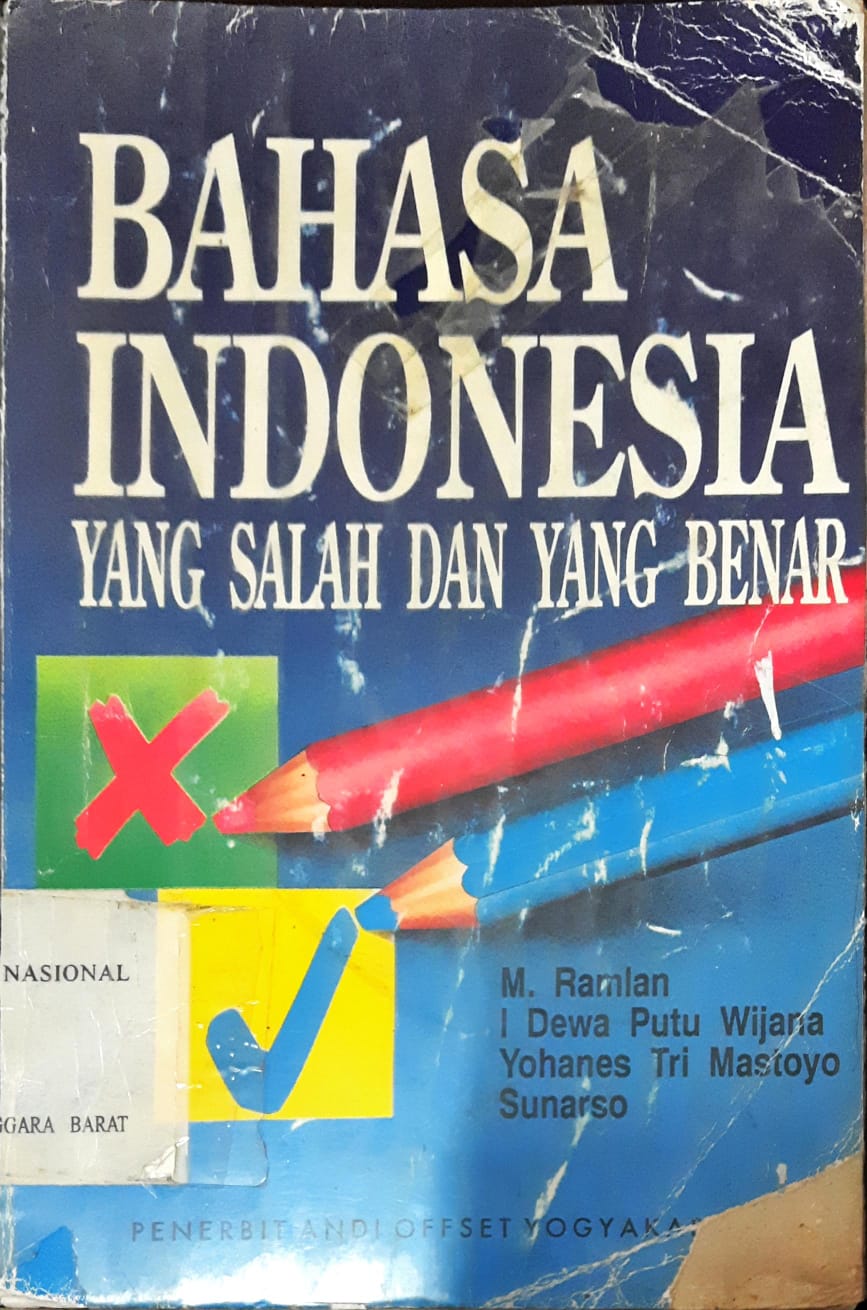 Cover Bahasa Indonesia yang salah dan yang benar, / M. Ramlan