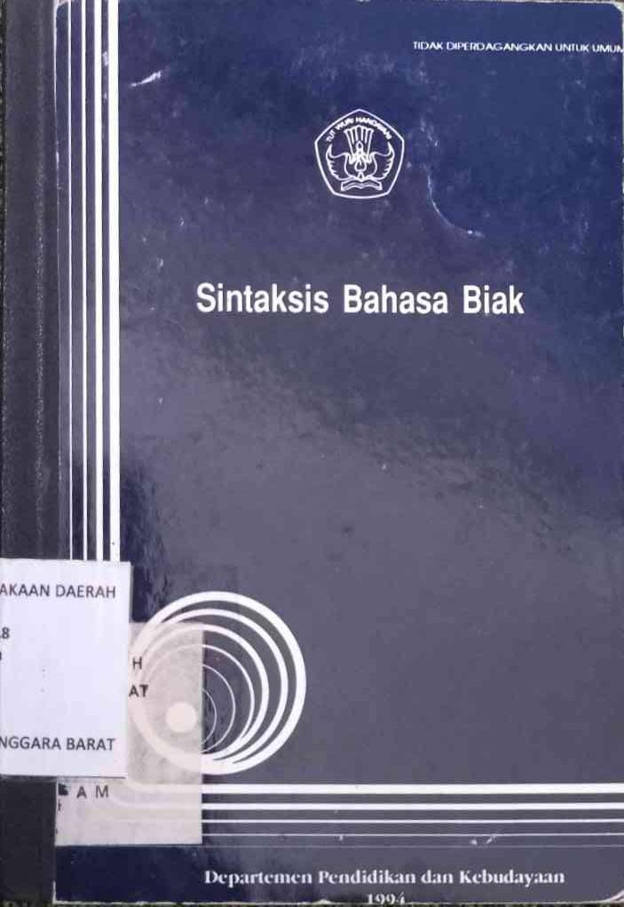 Cover Sintaksis Bahasa Biak / Crist Fautngil, Frans Rumbrowen, Bontolomens Kainakimu