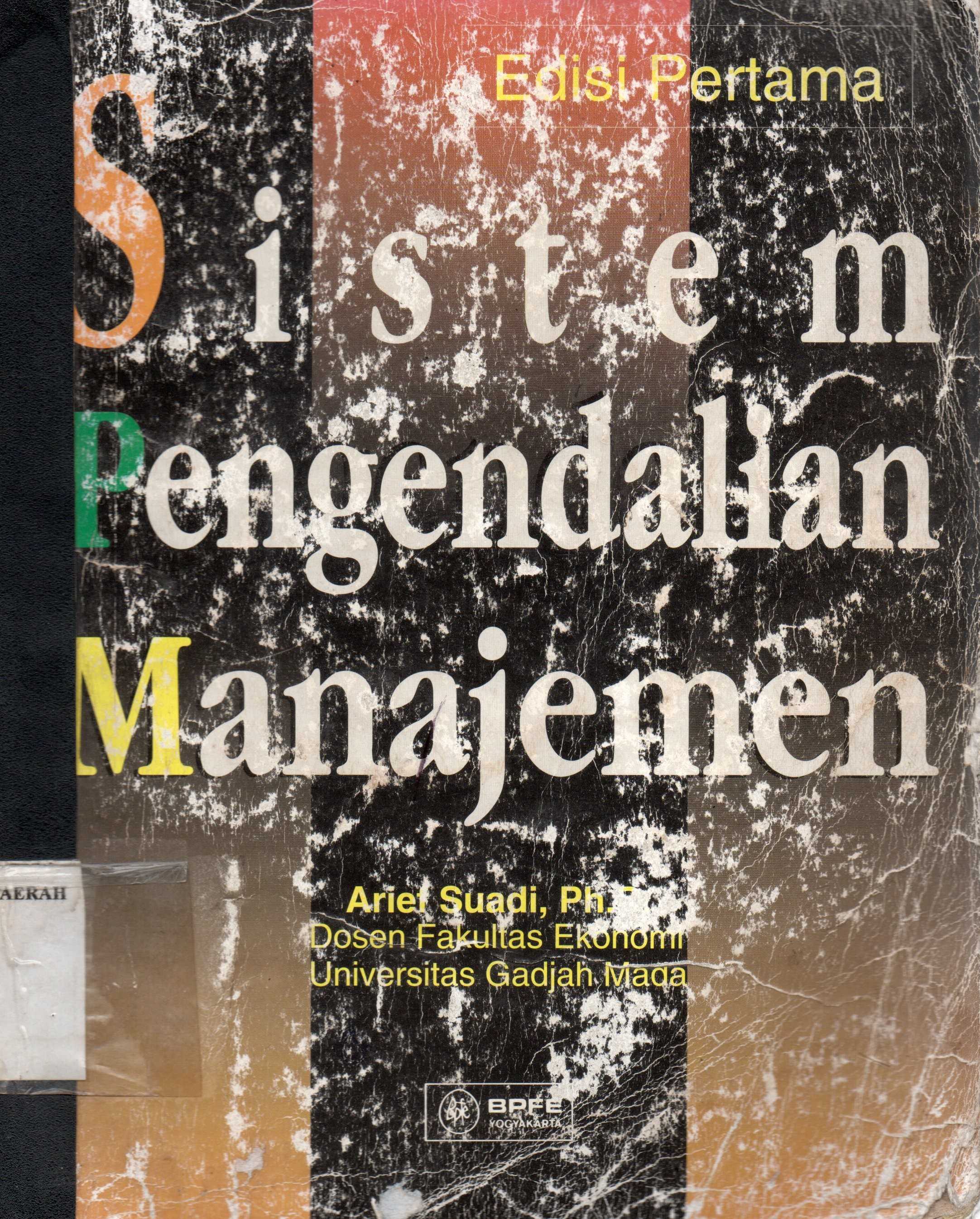 Cover Sistem pengendalian manajemen / Arief Suadi