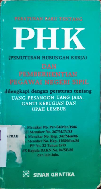 Cover Peraturan baru tentang PHK dan pemberhentian PNS