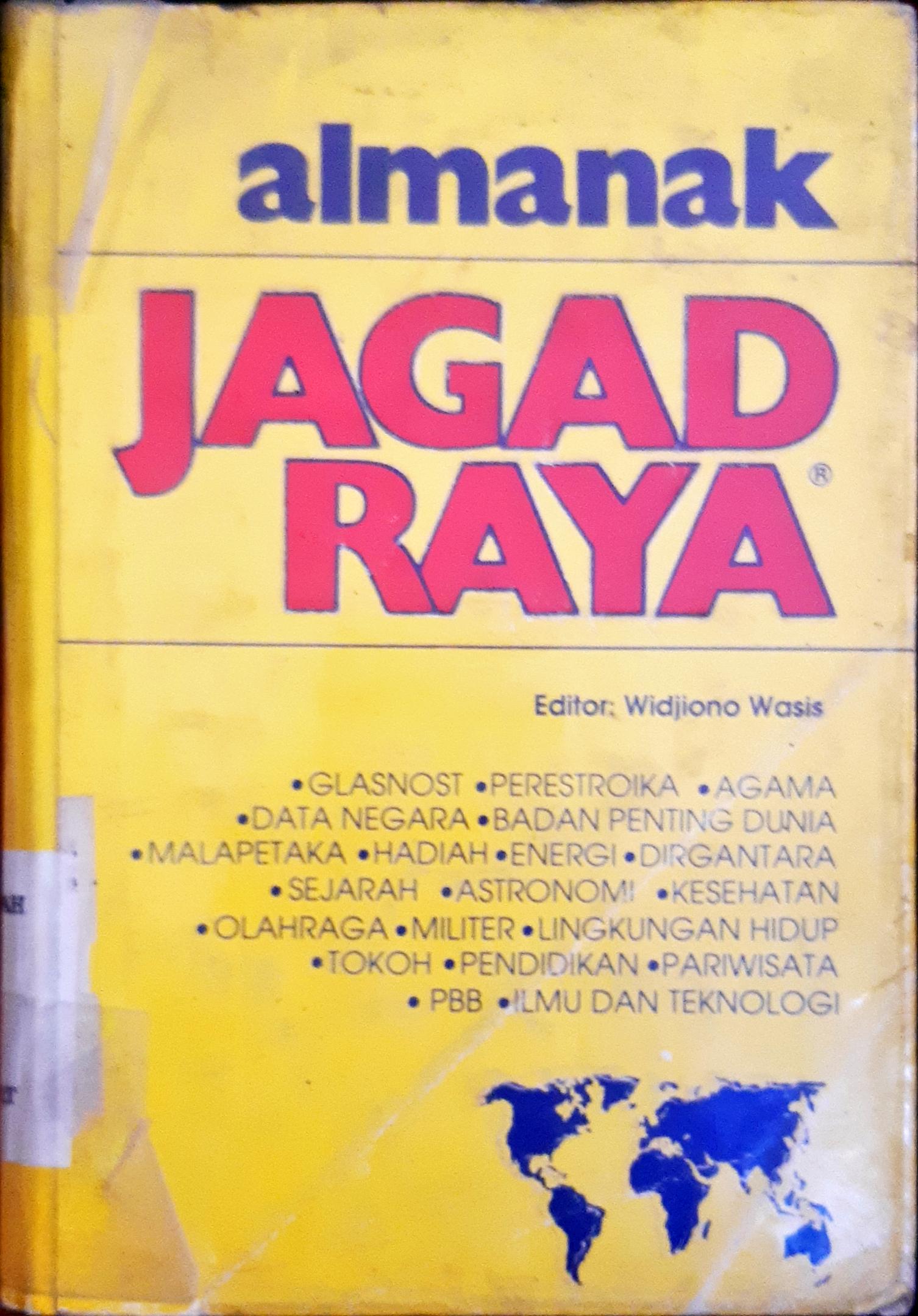 Cover Almanak jagat raya, / Editor Widjiono Wasis