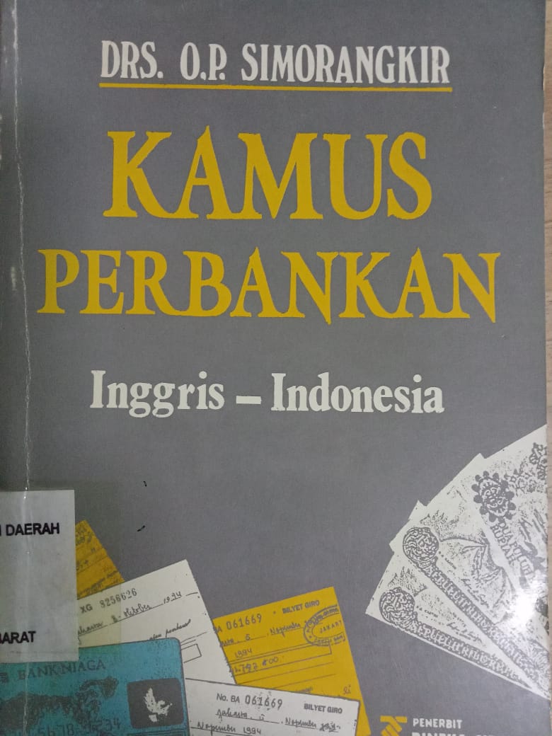 Cover Kamus Perbankan Inggris-Indonesia / O.P.Simorangkir, dkk