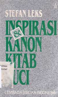 Cover Inspirasi dan kanon kitab suci / Stefan Leks
