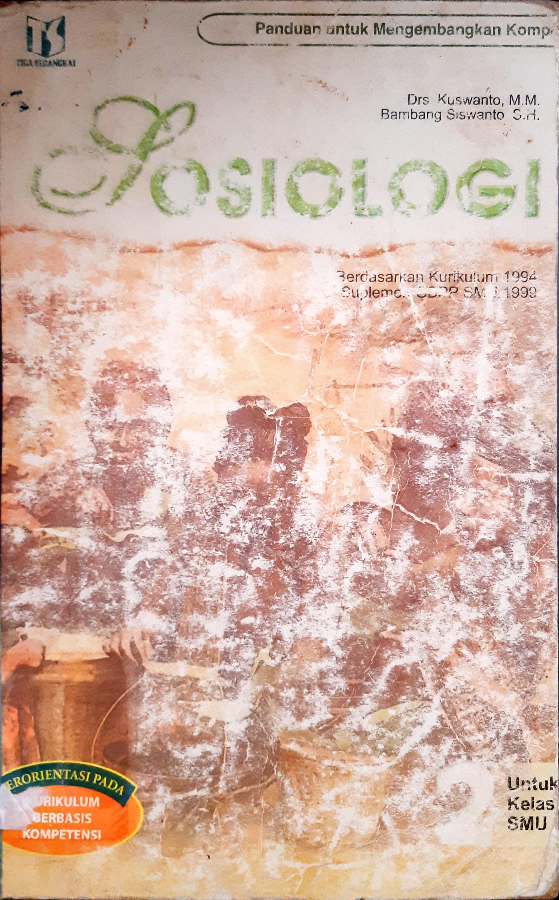 Cover Sosiologi SMA kelas xii jilid 3 / Drs. Saptono, Drs. Bambang suteng sulasmono