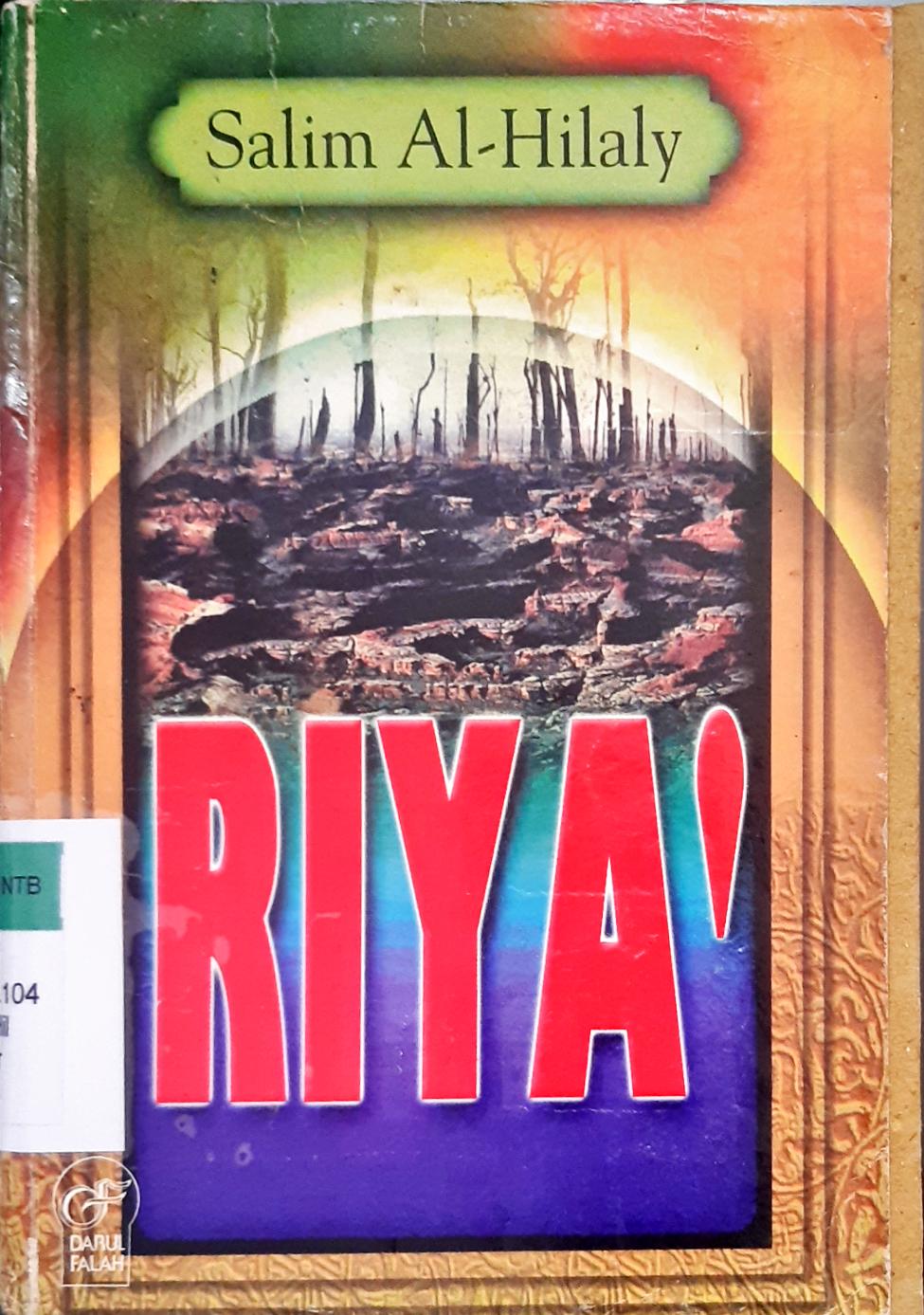 Cover Riya / Syaikh Abu Salim Al-Hilaly