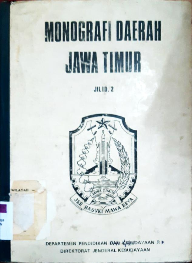 Cover Monografi daerah Jawa Timur Jil.2 / Tim Penyusun Monografi Daerah Jawa Timur