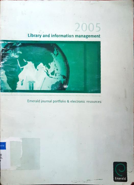 Cover Welcome to Emerald 2005 :  Publisher of the world's widest range of management and library journals