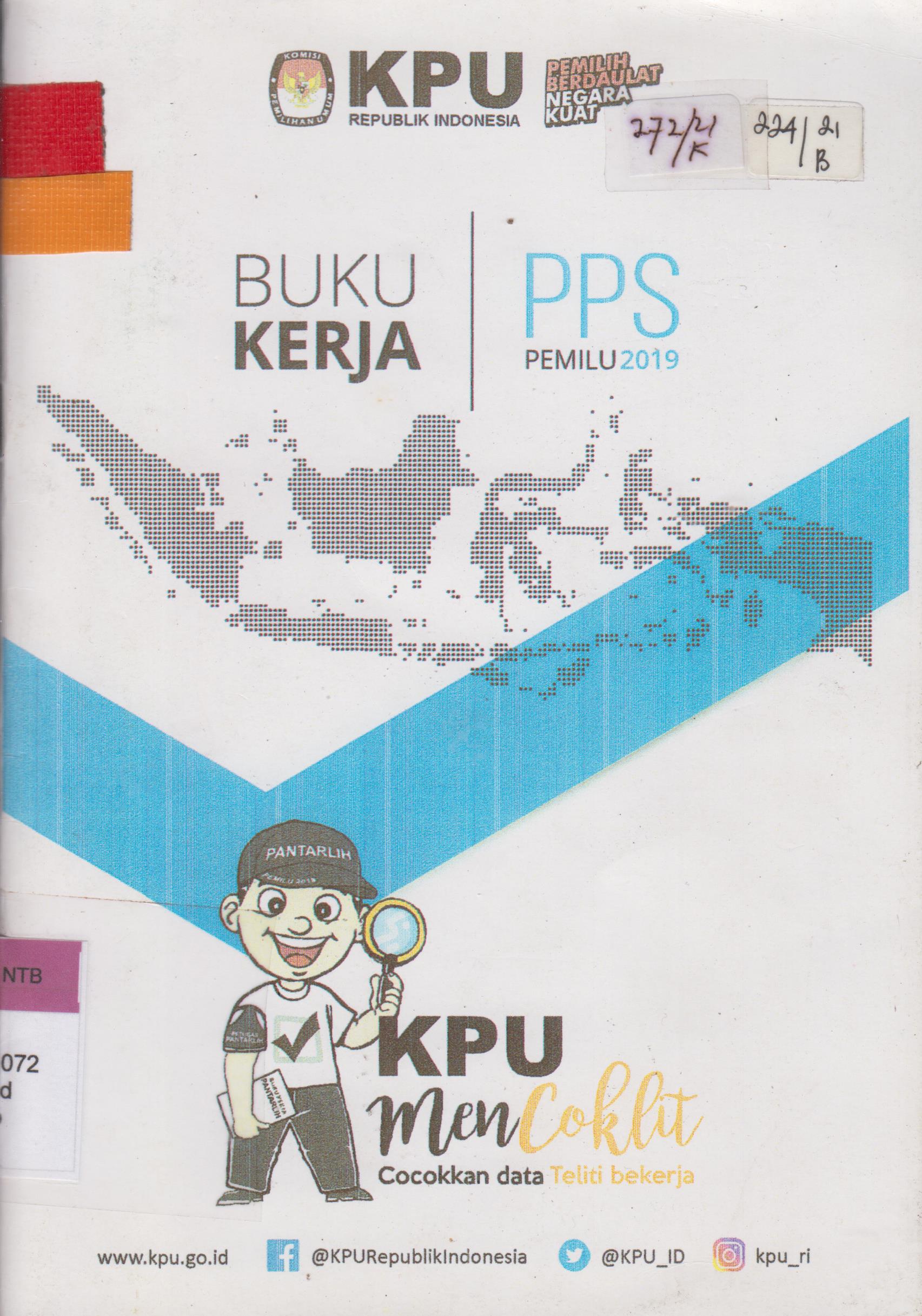 Cover Buku kerja PPS Pemilu 2019 / Arif Rahman Hakim