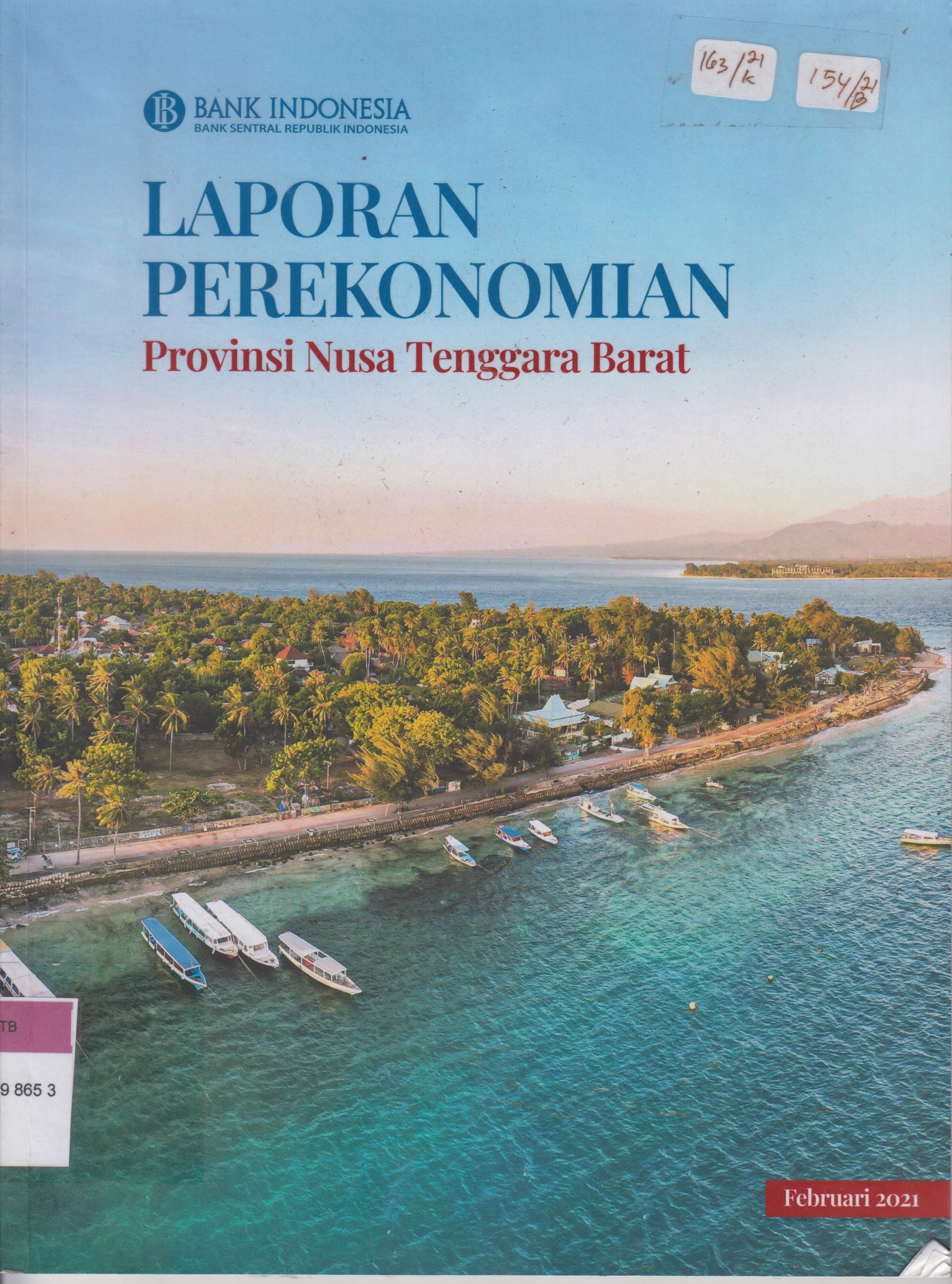 Cover Laporan perekonomian Provinsi Nusa Tenggara Barat Februari 2021