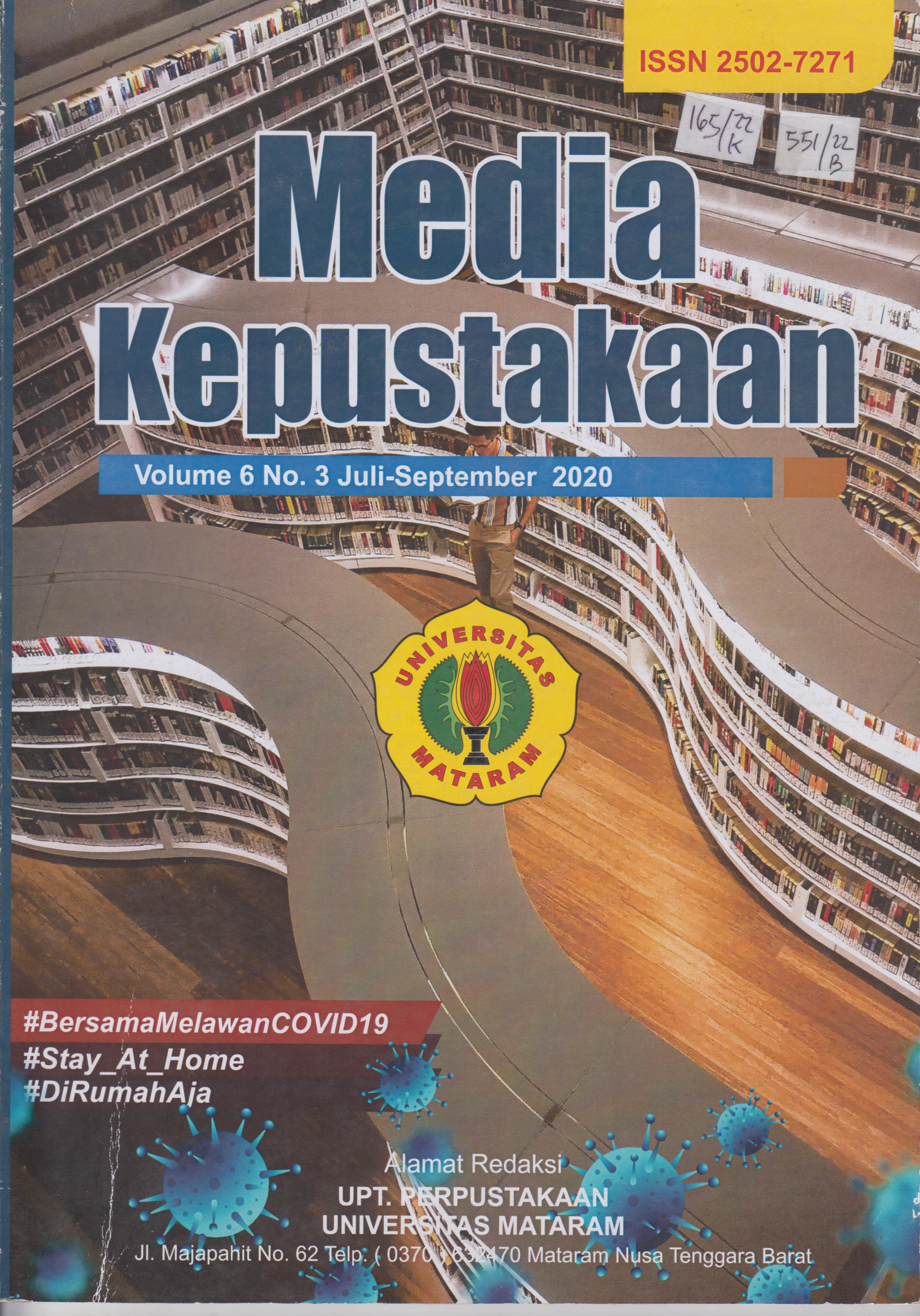 Cover Media kepustakaan volume 6 No.3 Juli-September 2020