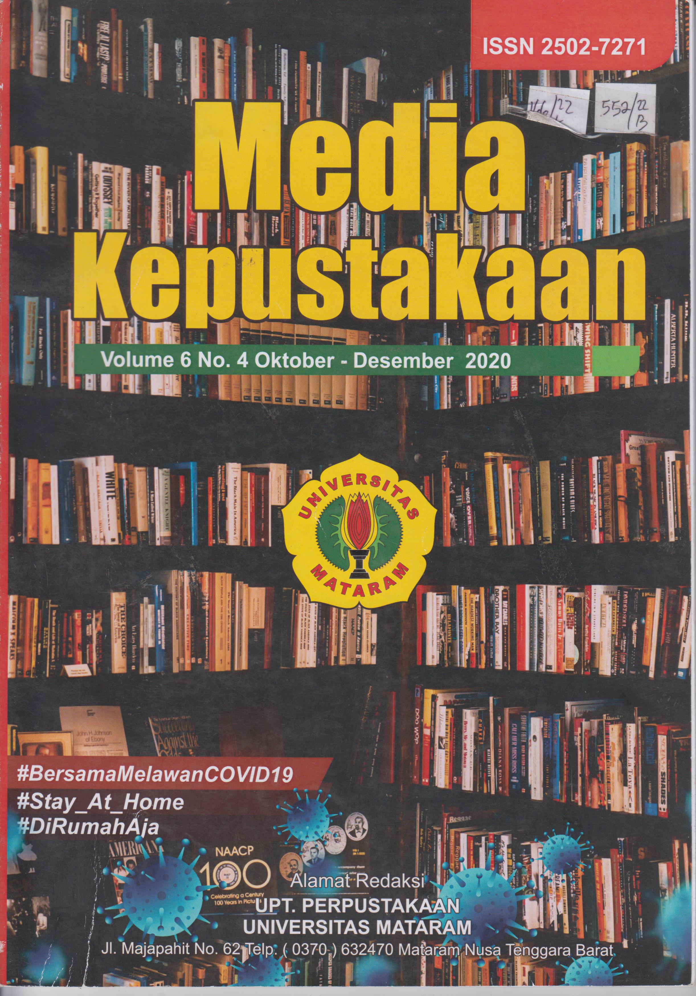 Cover Media kepustakaan volume 6 no.4 Oktober-Desember 2020