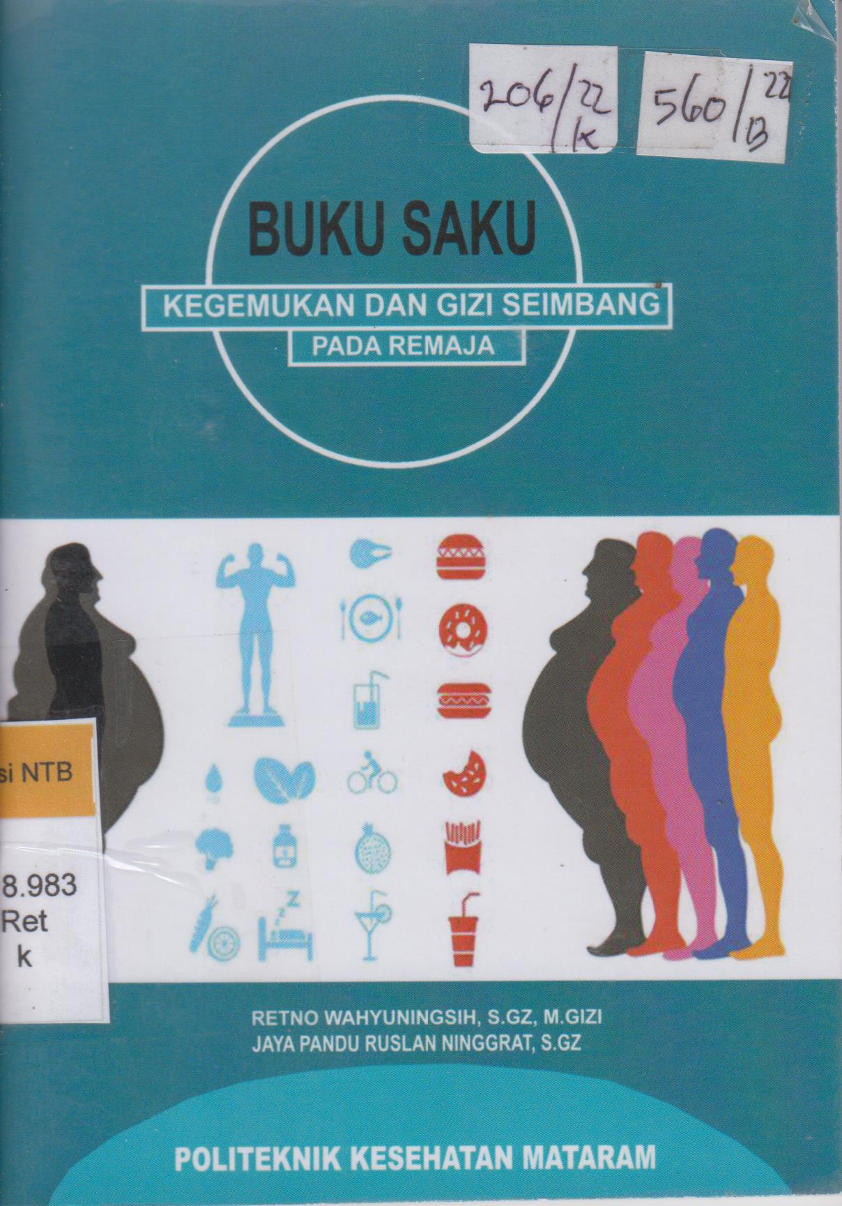 Cover Kegemukan dan gizi seimbang pada remaja buku saku