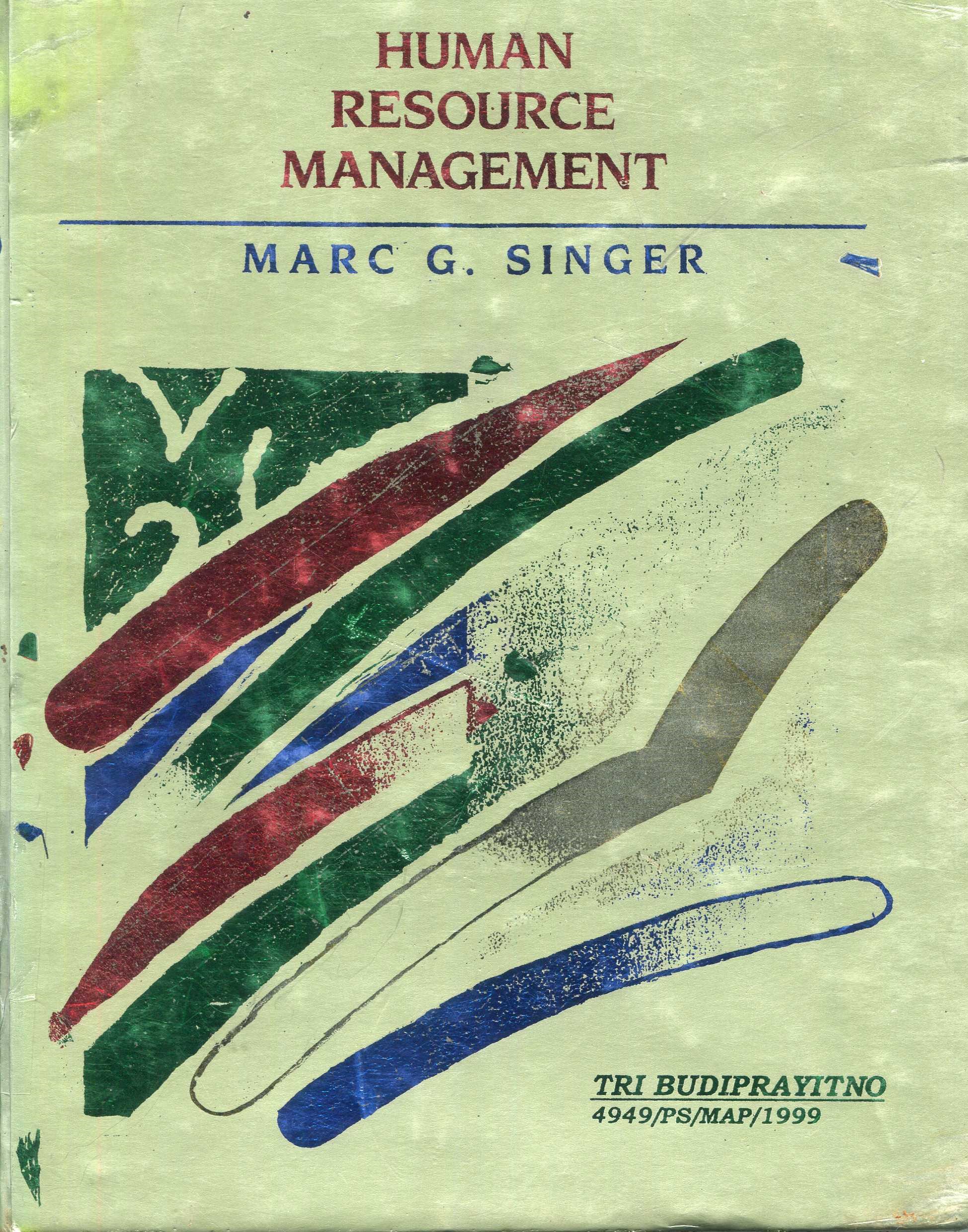 Cover Human Resource Management / Marc G. Singer
