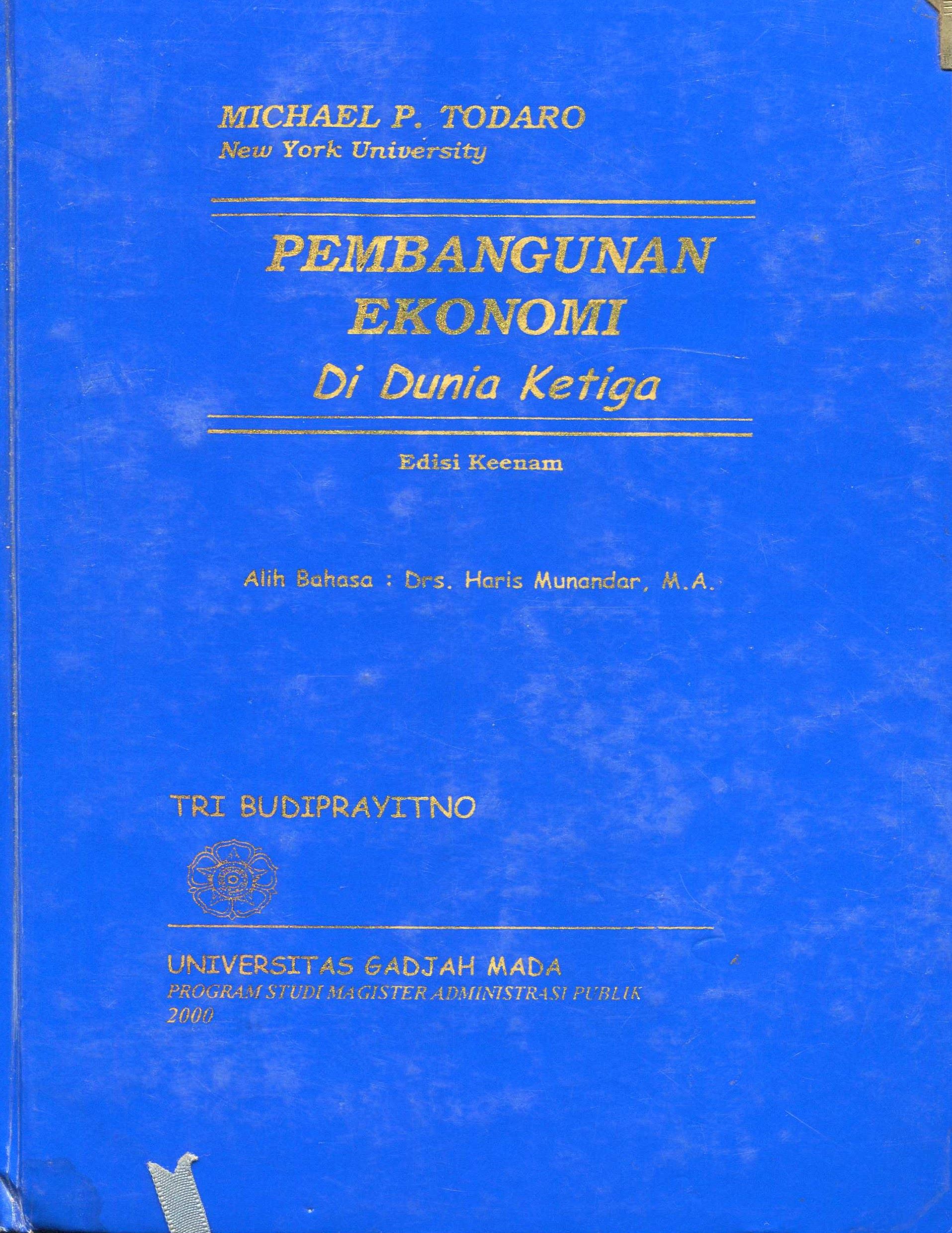 Cover Pembangunan Ekonomi di Dunia Ketiga / Michael P. Todaro