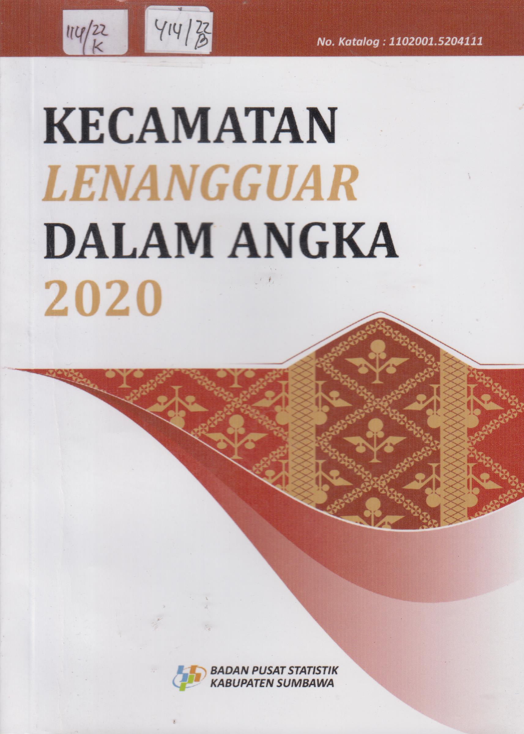 Cover Kecamatan Lenangguar dalam Angka 2020 / Badan Pusat Statistik Kabupaten Sumbawa