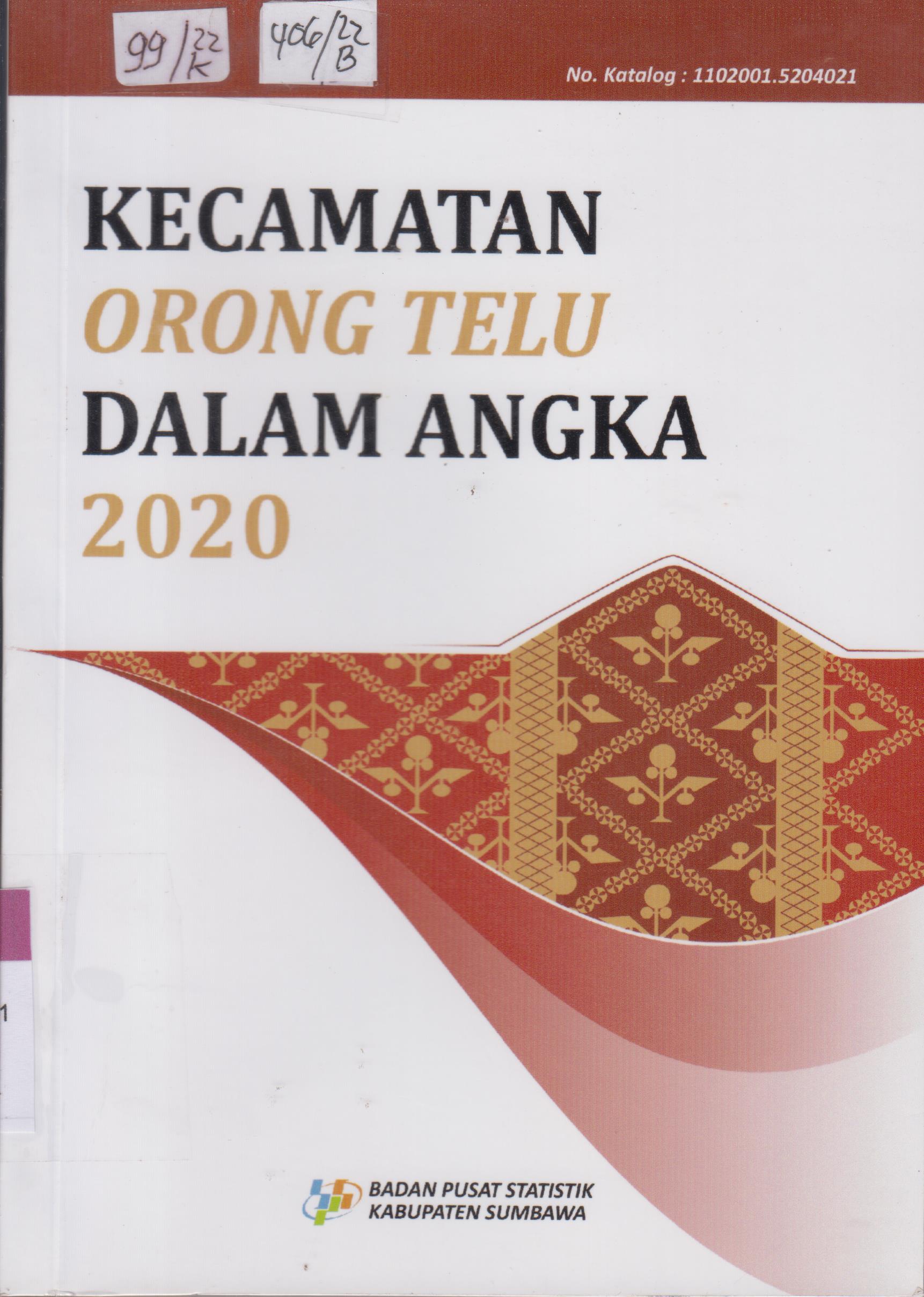 Cover Kecamatan Orong Telu  Dalam Angka 2020 / Badan Pusat Statistik Kabupaten Sumbawa