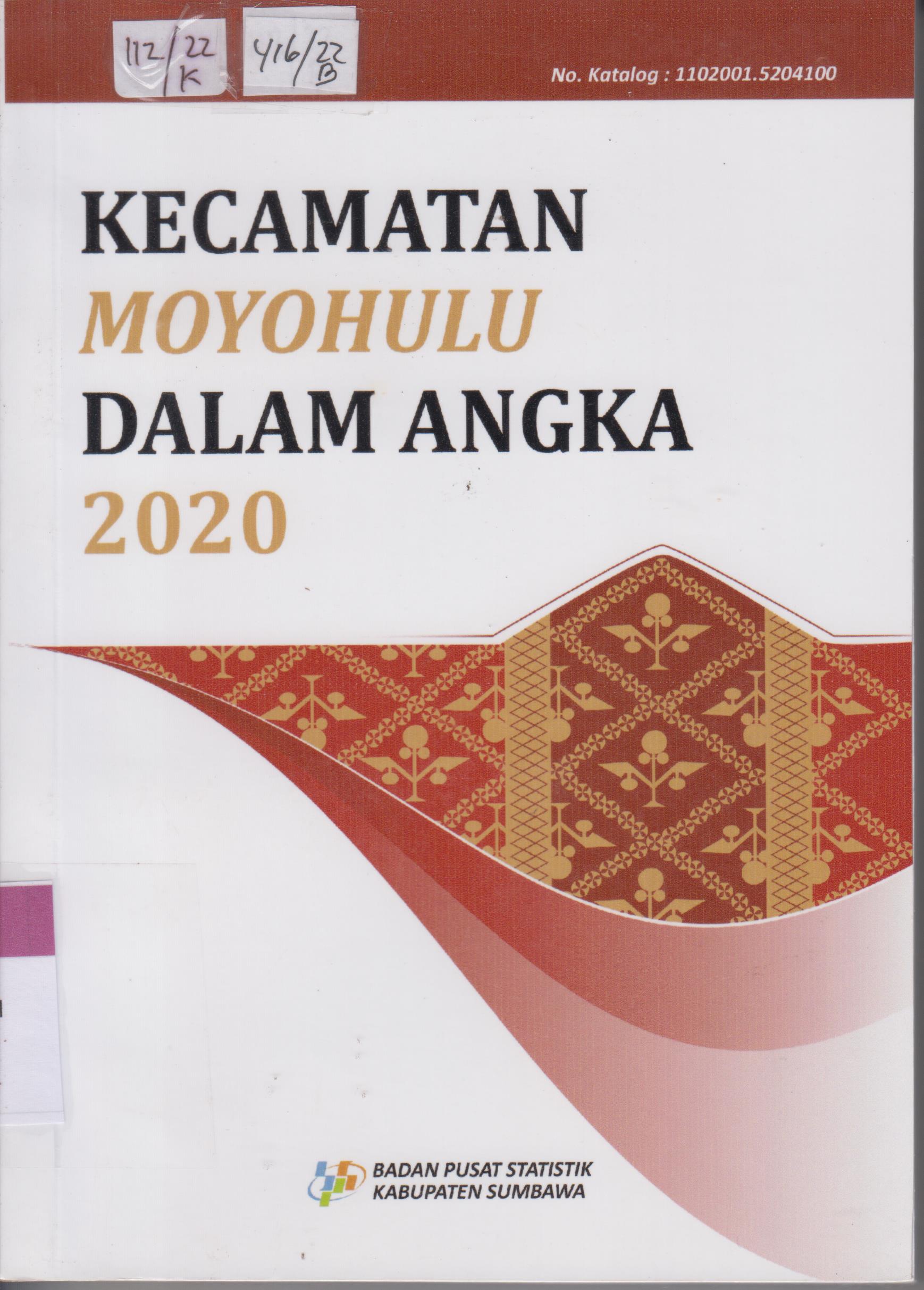 Cover Kecamatan Moyohulu  Dalam Angka 2020 / Badan Pusat Statistik Kabupaten Sumbawa