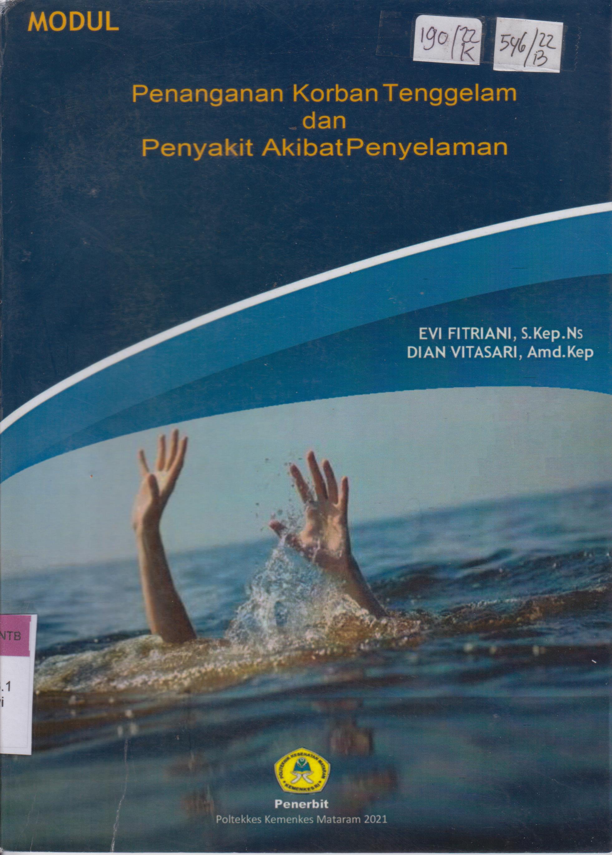 Cover Penanganan korban tenggelam dan penyakit akibat penyelaman / Evi Fitriani, Dian Vitasari