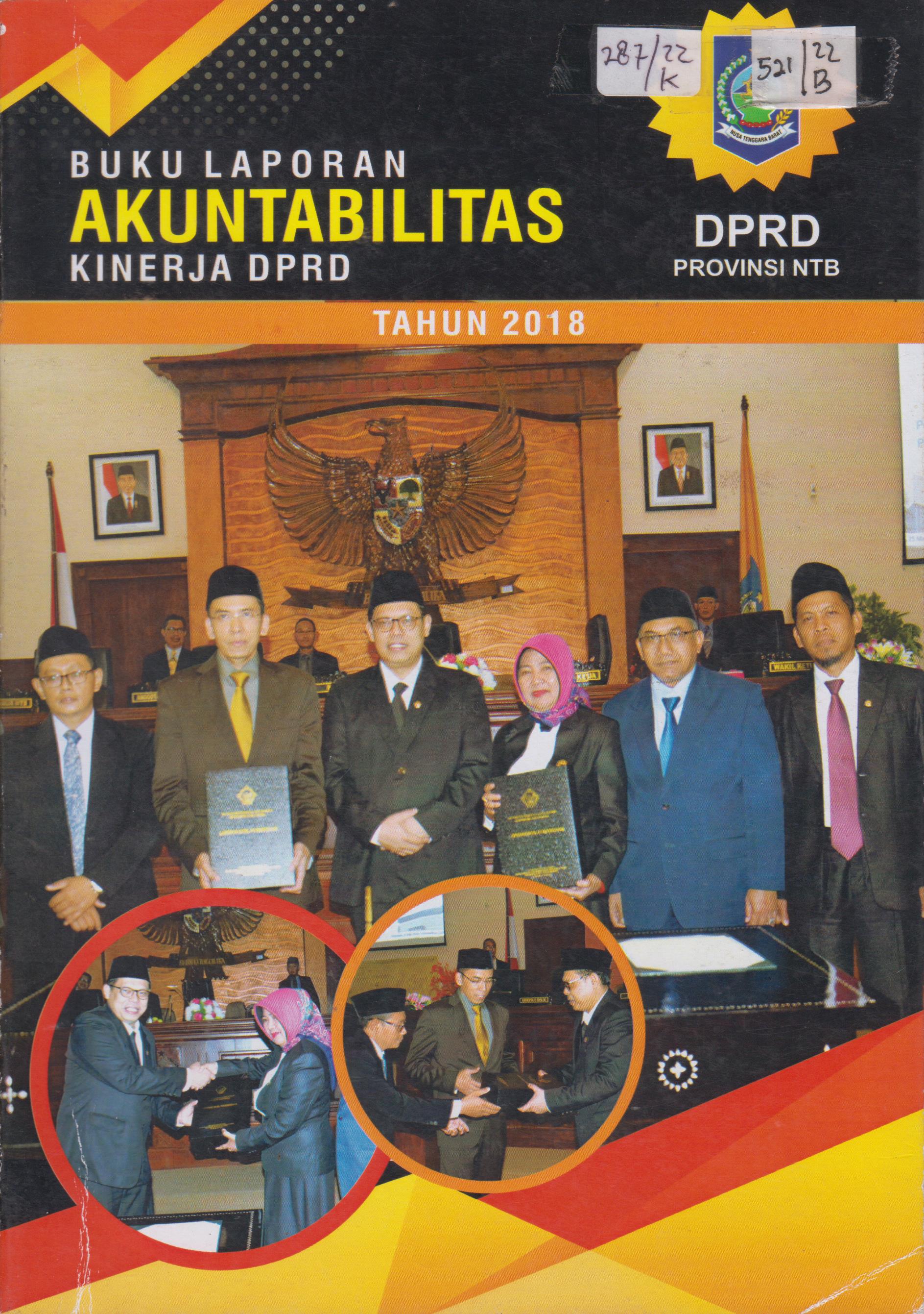 Cover Buku Laporan Akuntabilitas Kinerja DPRD Tahun 2018 / DPRD Provinsi NTB