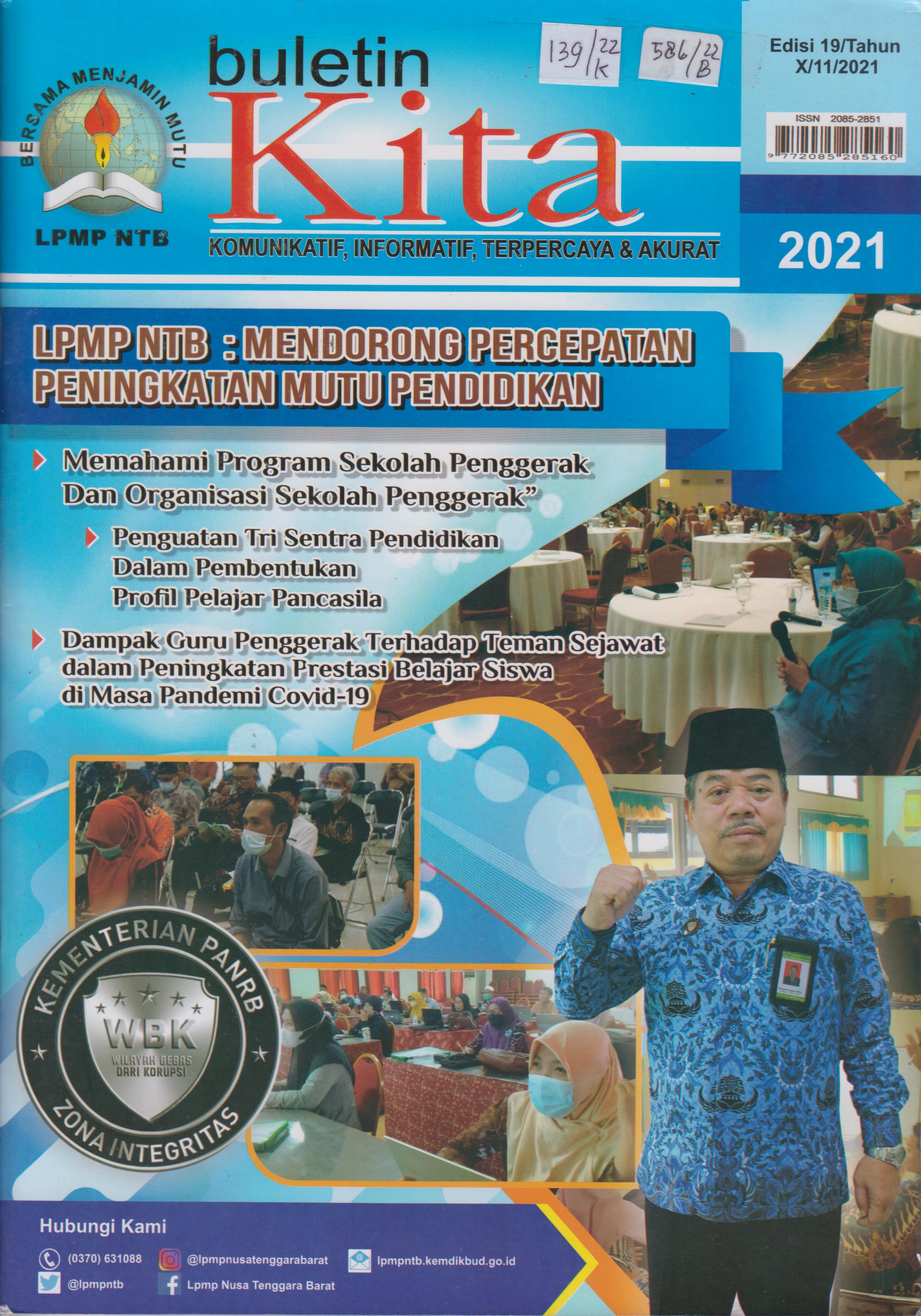 Cover Buletin Kita : Komunikatif, Informatif, Terpercaya & Akurat edisi 19/Tahun X/11/2021