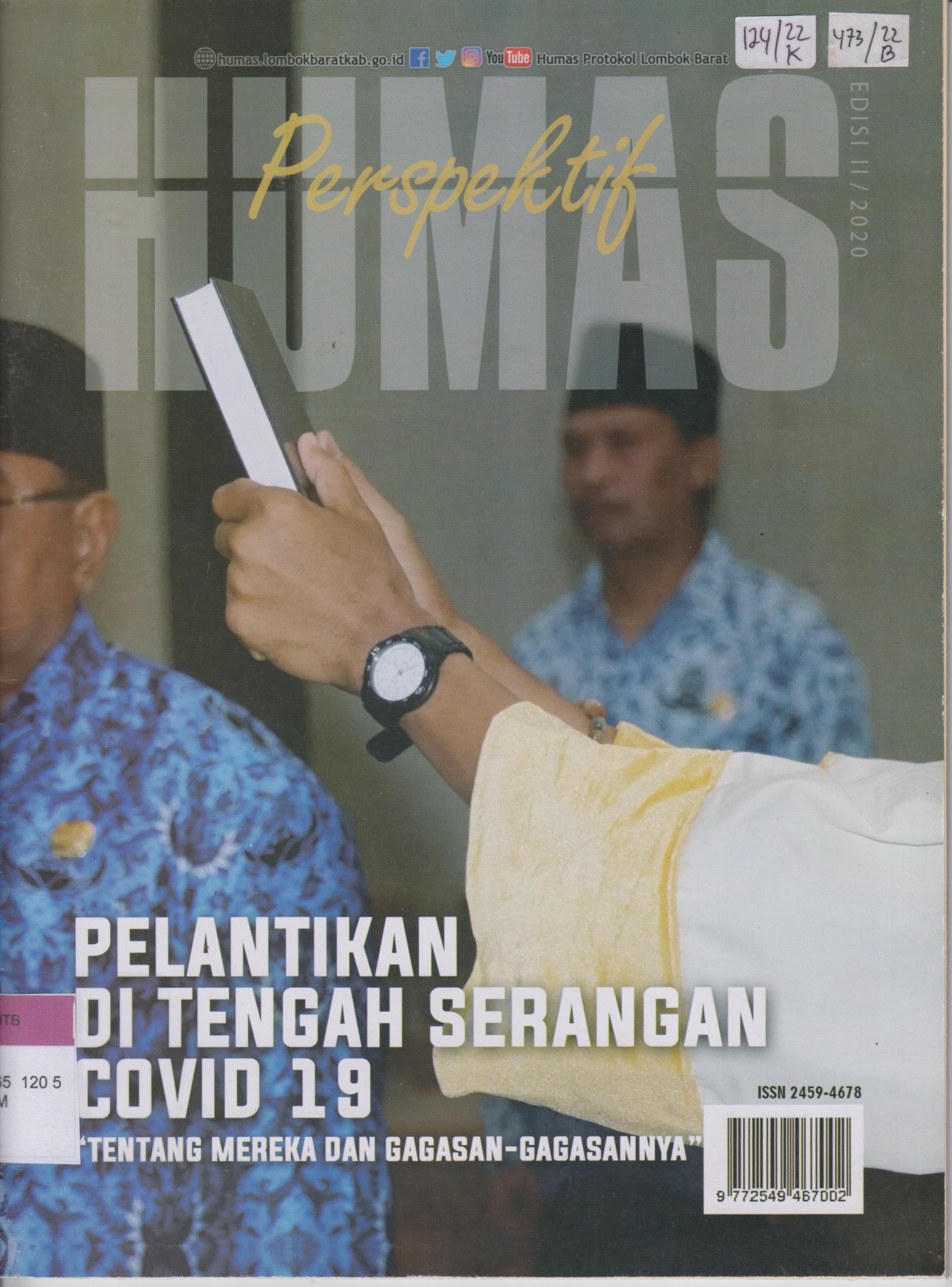 Cover Persfektif :  Pelantikan di tengah serangan Covid 19 "Tentang mereka dan gagasan-gagasannya" Edisi II / 2020
