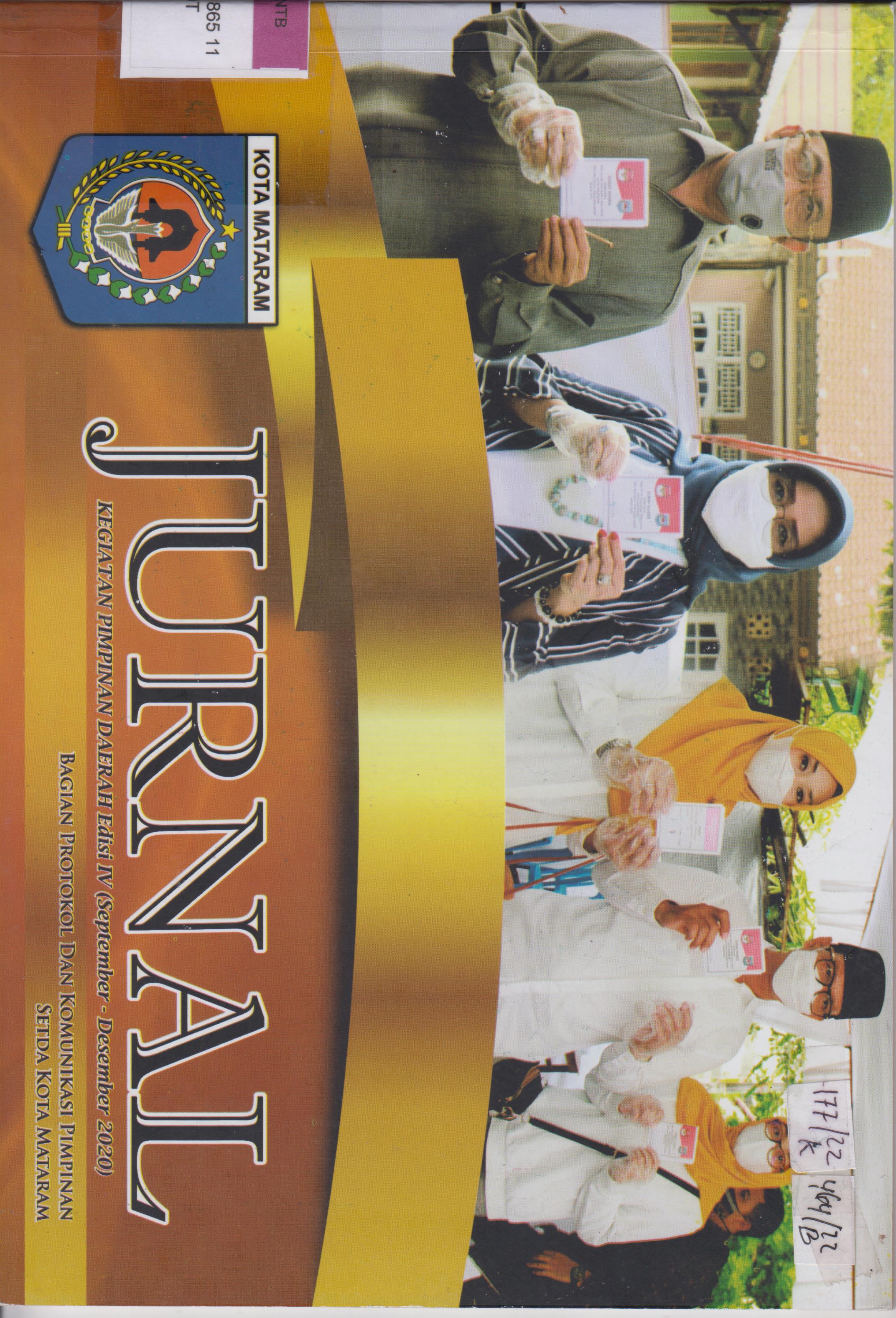 Cover Jurnal kegiatan pimpinan Daerah Edisi IV  (September-Desember 2020)