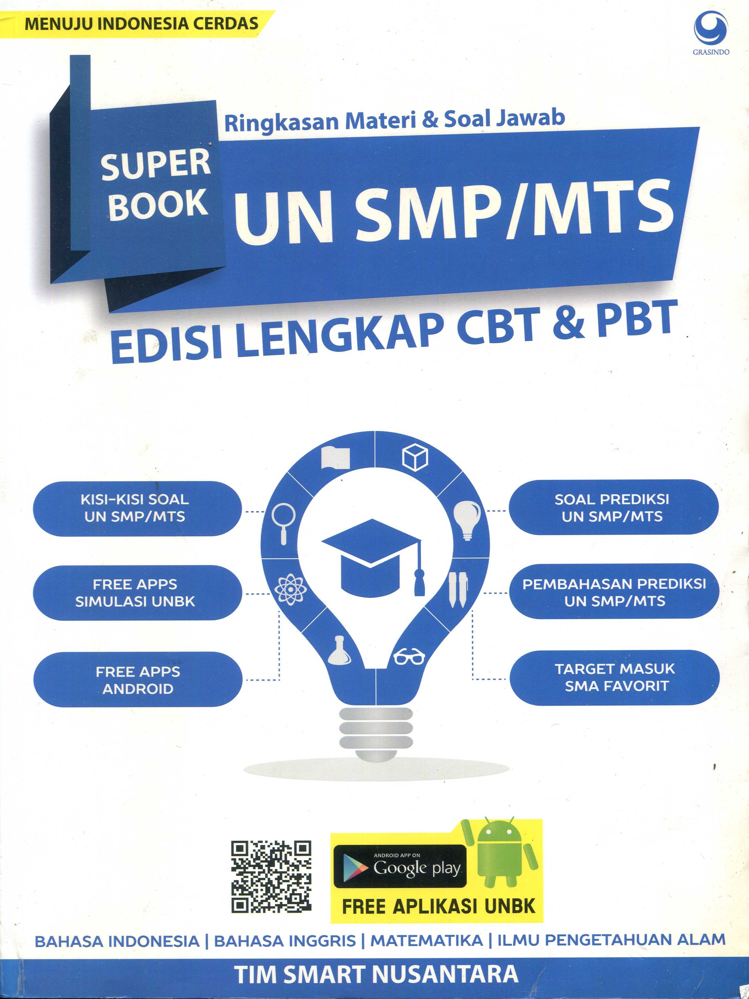 Cover Super Book UN SMP/MTS :  Edisi Lengkap CBT & PBT