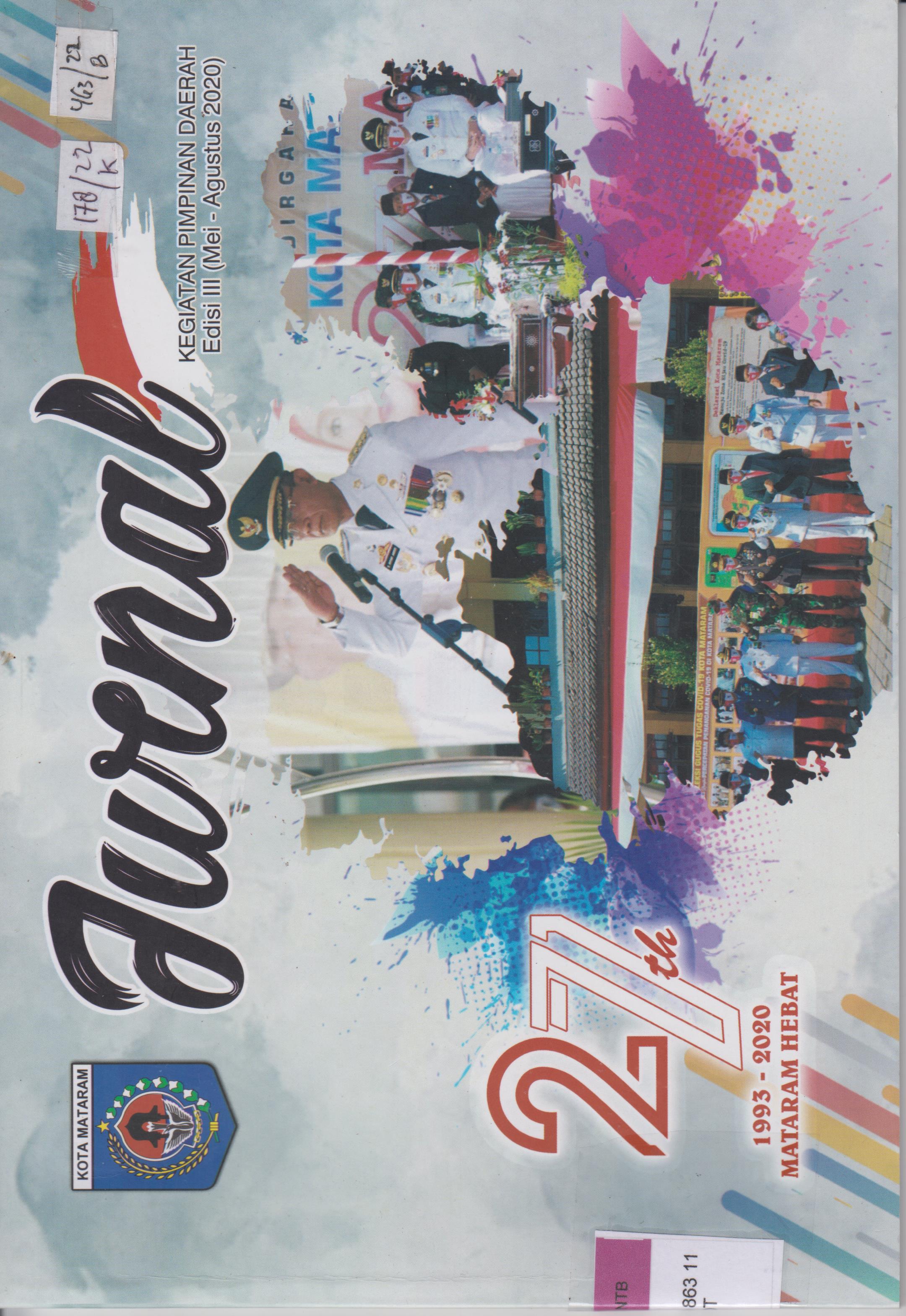 Cover Jurnal kegiatan pimpinan Daerah Edisi III  (Mei-Agustus 2021)