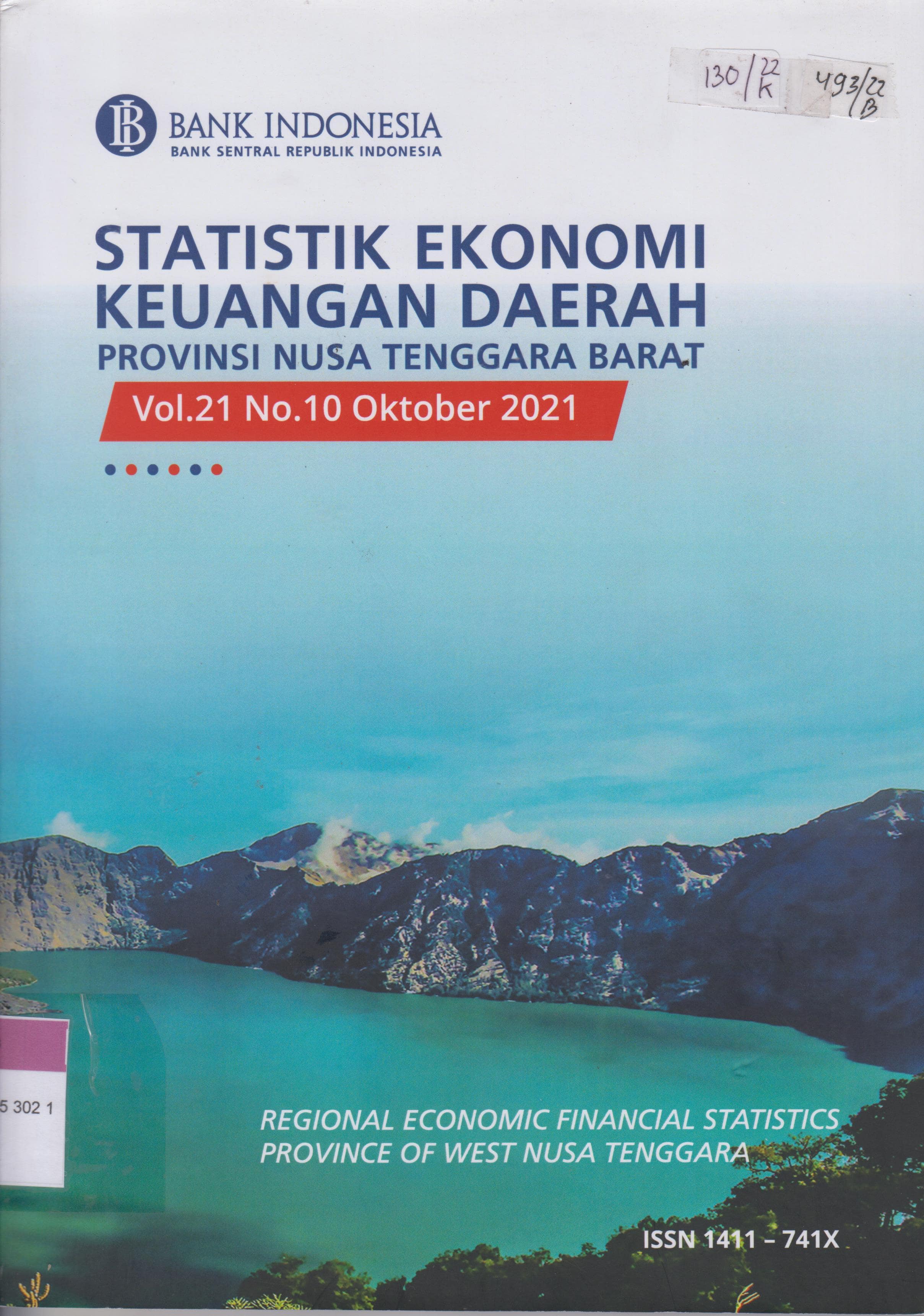 Cover Statistik Ekonomi Keuangan Daerah Provinsi Nusa Tenggara Barat Vol.21 No.10 Oktober 2021 :  Regional Economic Financial Statistics Province of West Nusa Tenggara