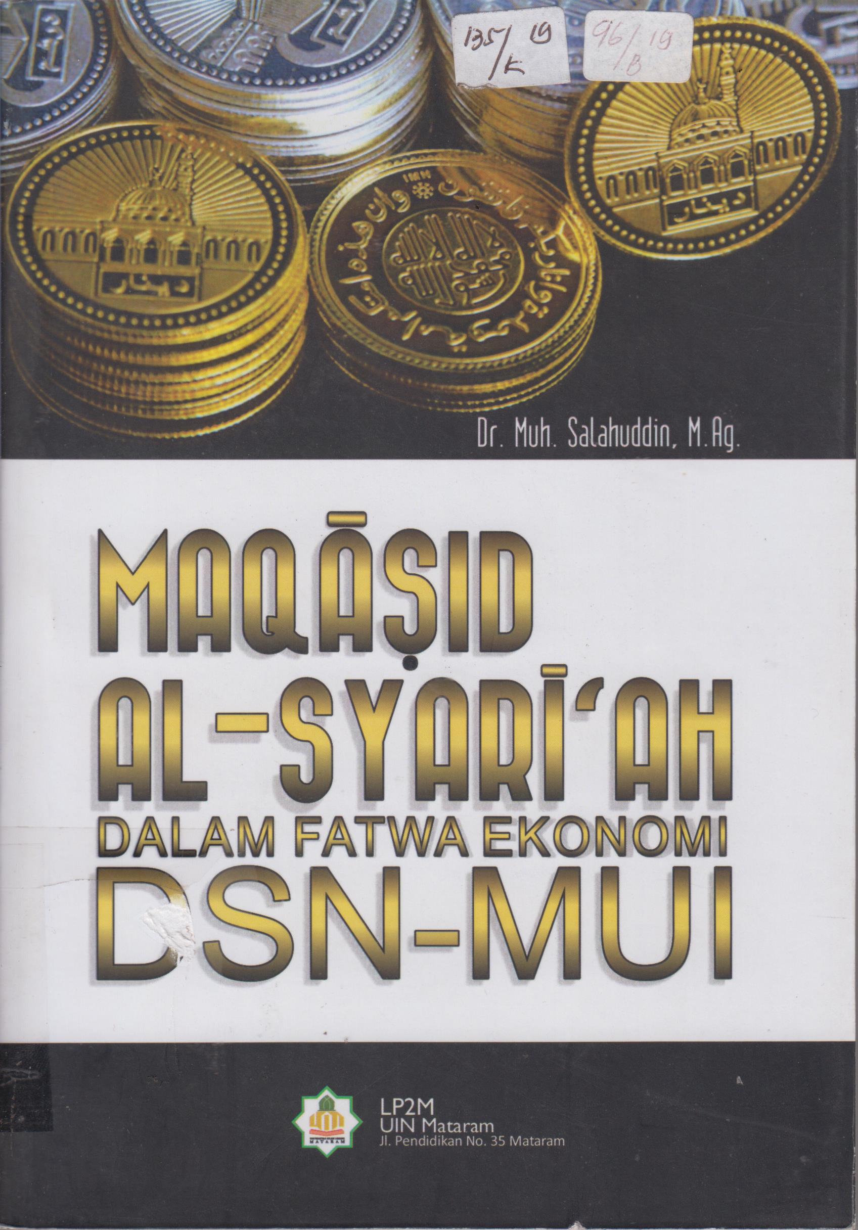 Cover Maqasid Al-Syari'ah dalam Fatwa Ekonomi DSN-MUI
