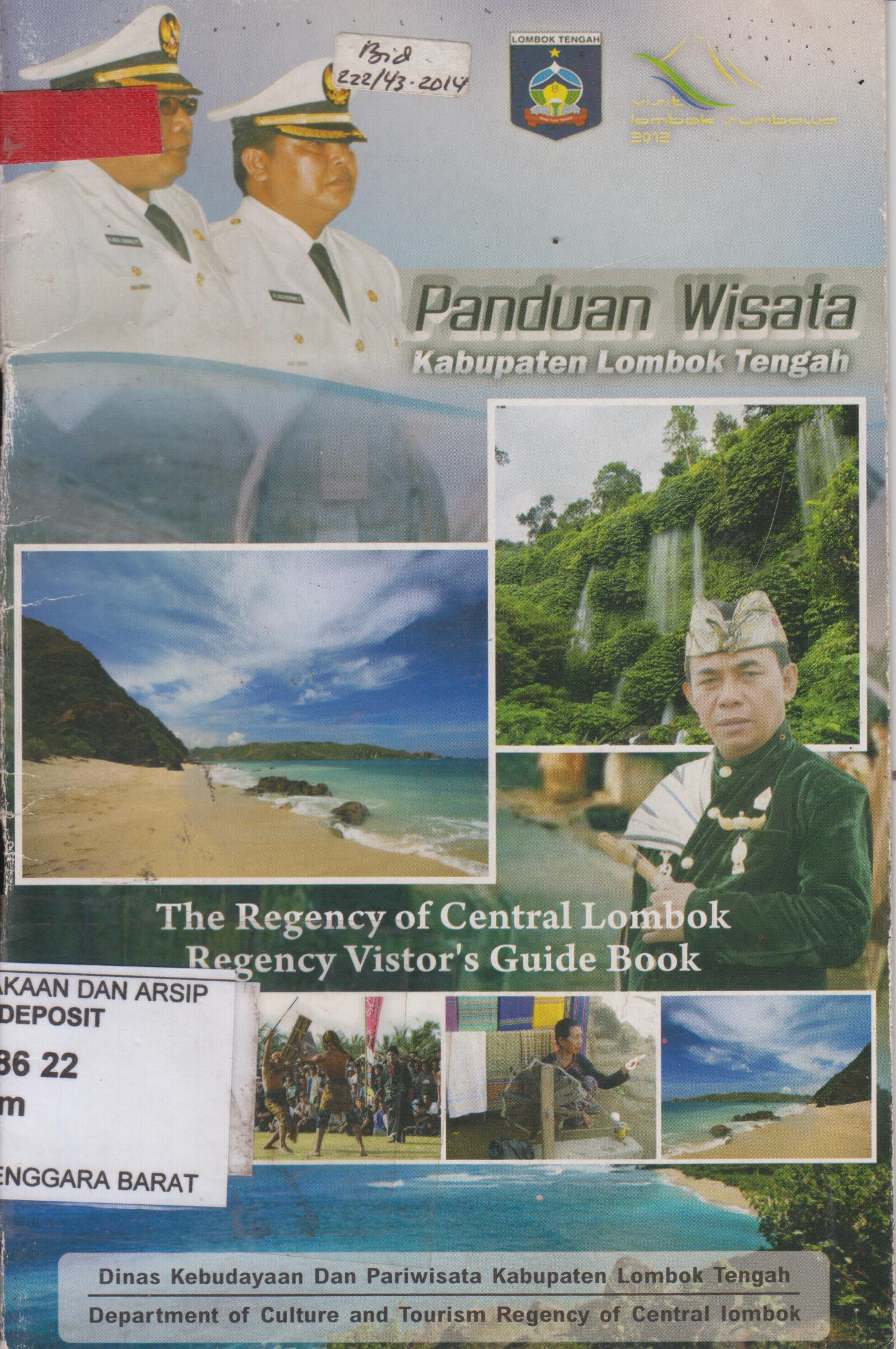 Cover Panduan Wisata Kabupaten Lombok Tengah / Dinas Kebudayaan dan Pariwisata Kabupaten Lombok Tengah