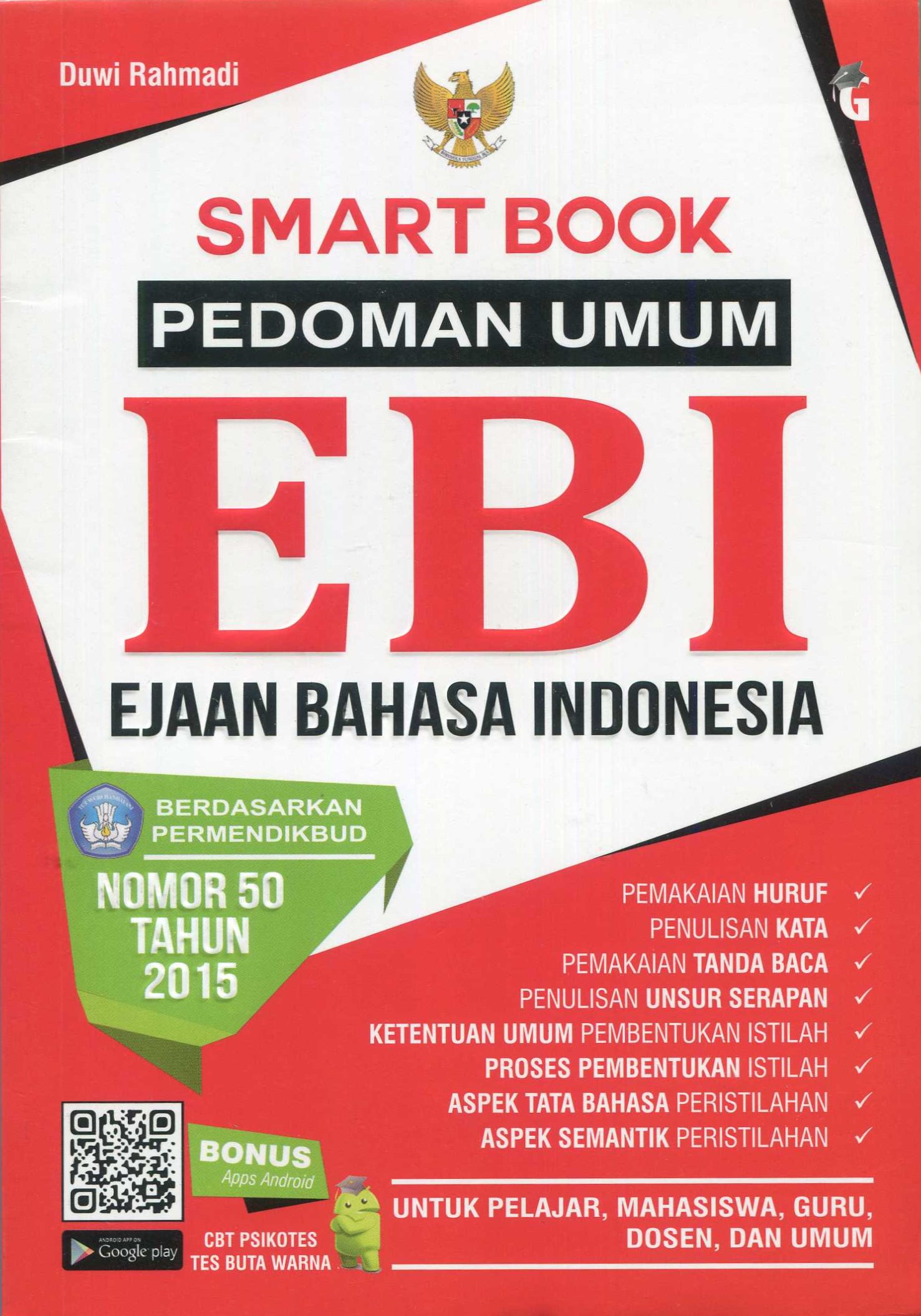 Cover Smart book pedoman umum ejaan bahasa Indonesia / Duwi Rahmadi; editor, O-Zie