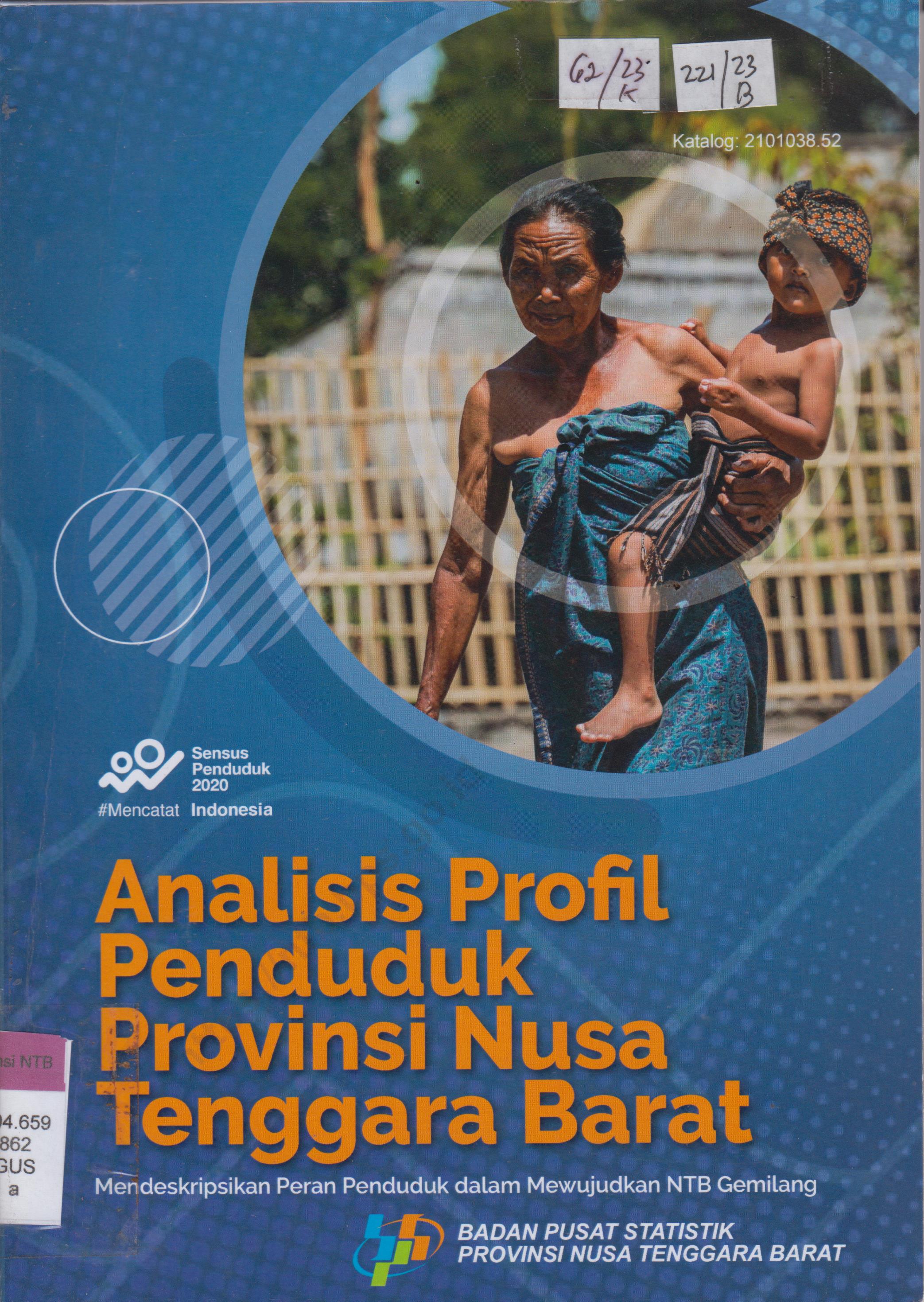 Cover Analisis Profil Penduduk Provinsi Nusa Tenggara Barat :  Mendeskripsikan Peran Penduduk dalam Mewujudkan NTB Gemilang / Ir. I Gusti Lanang Putra