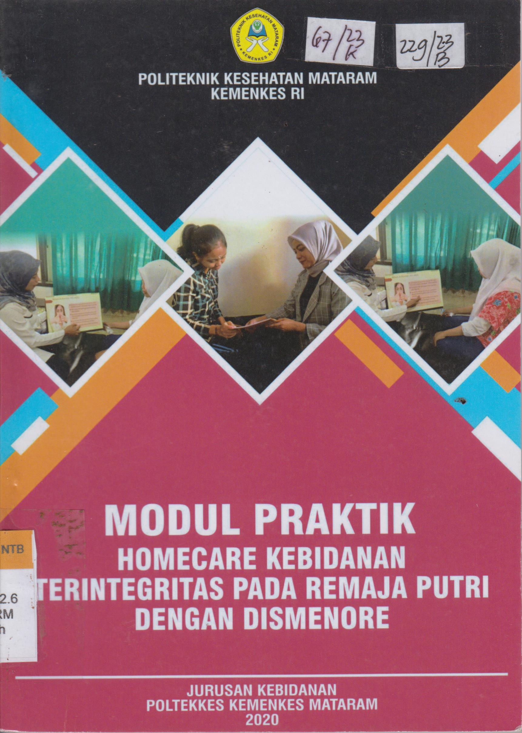 Cover Homecare Kebidanan Terintegrasi Pada Remaja Putri Dengan Dismenore :  Modul Praktik / Irmayani, S,Si.T., M.Kes