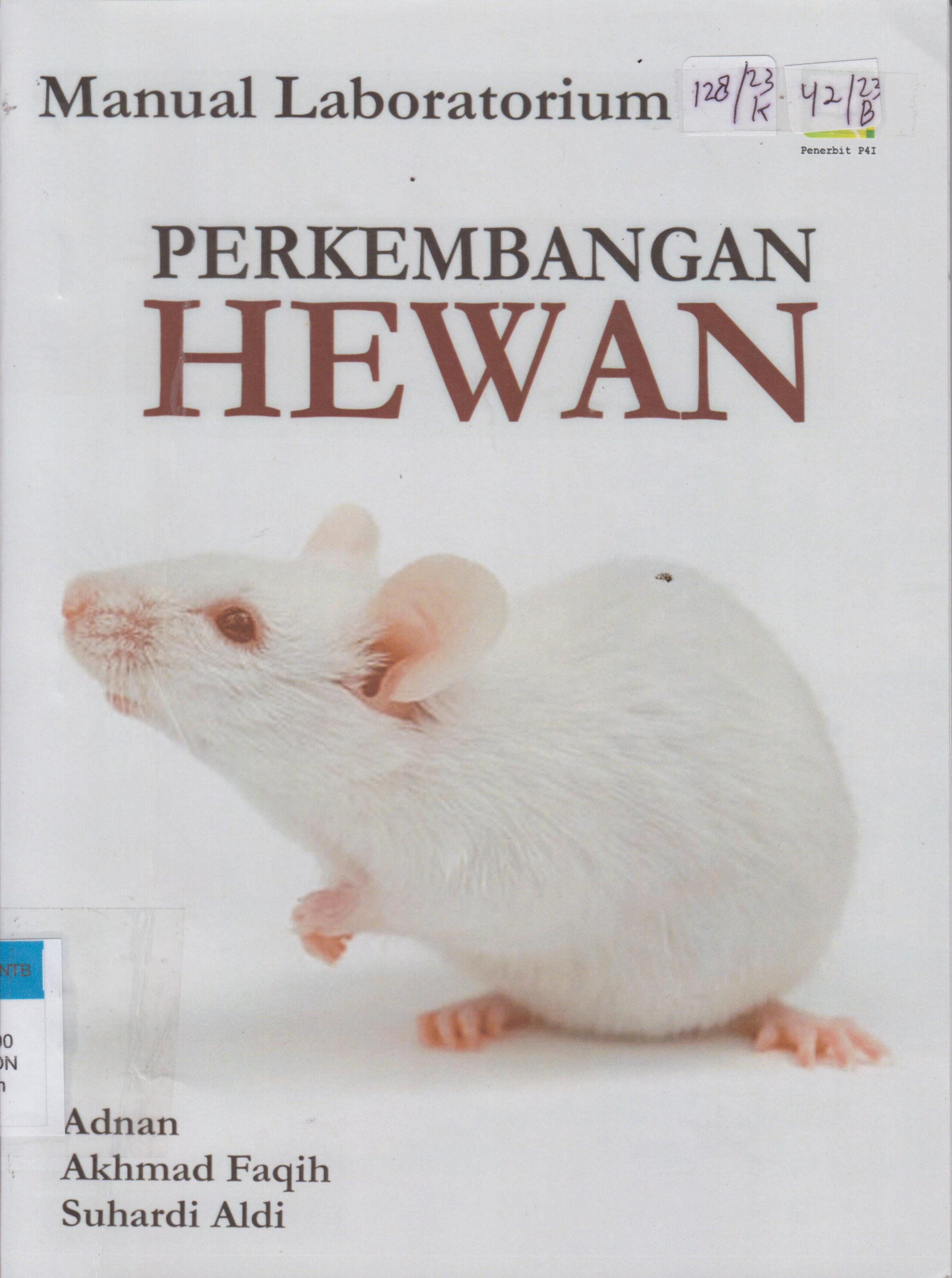 Cover Manual Laboratorium PERKEMBANGAN HEWAN