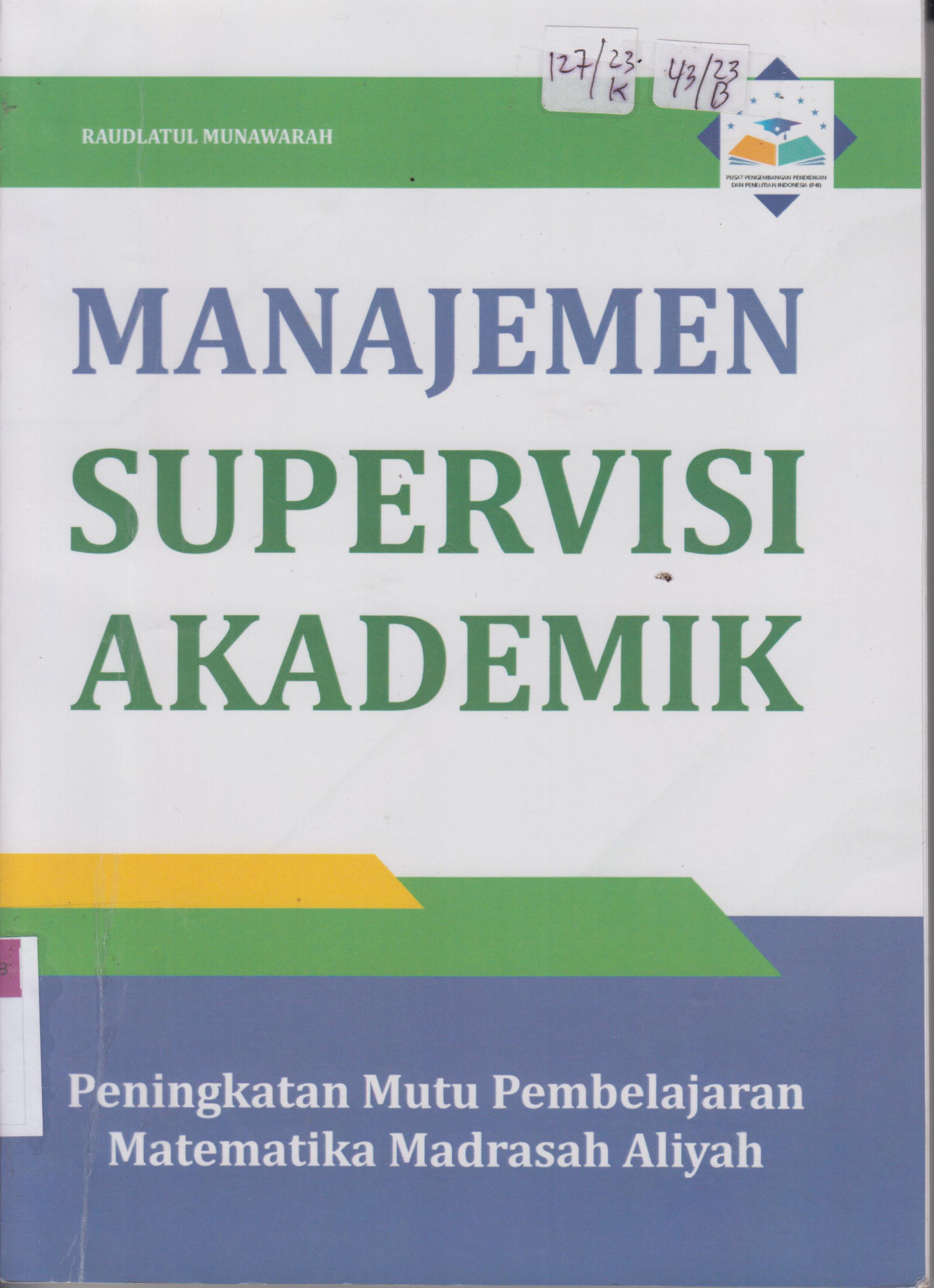 Cover MANAJEMEN SUPERVISI AKADEMIK