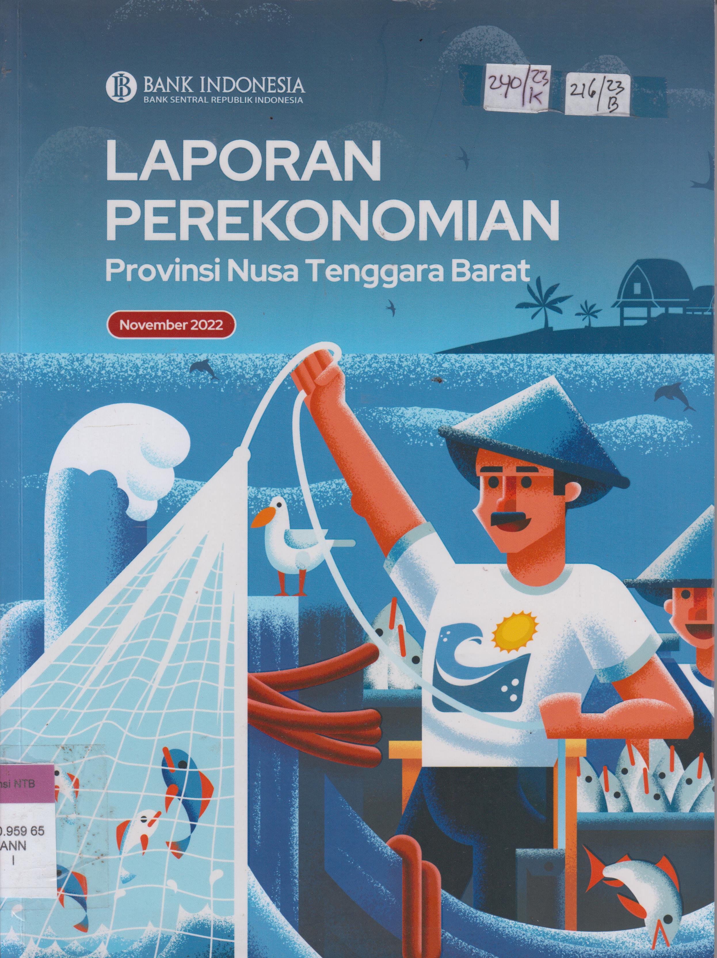 Cover LAPORAN PEREKONOMIAN Porvinsi Nusa Tenggara Barat November 2022 / Achmad Fauzi