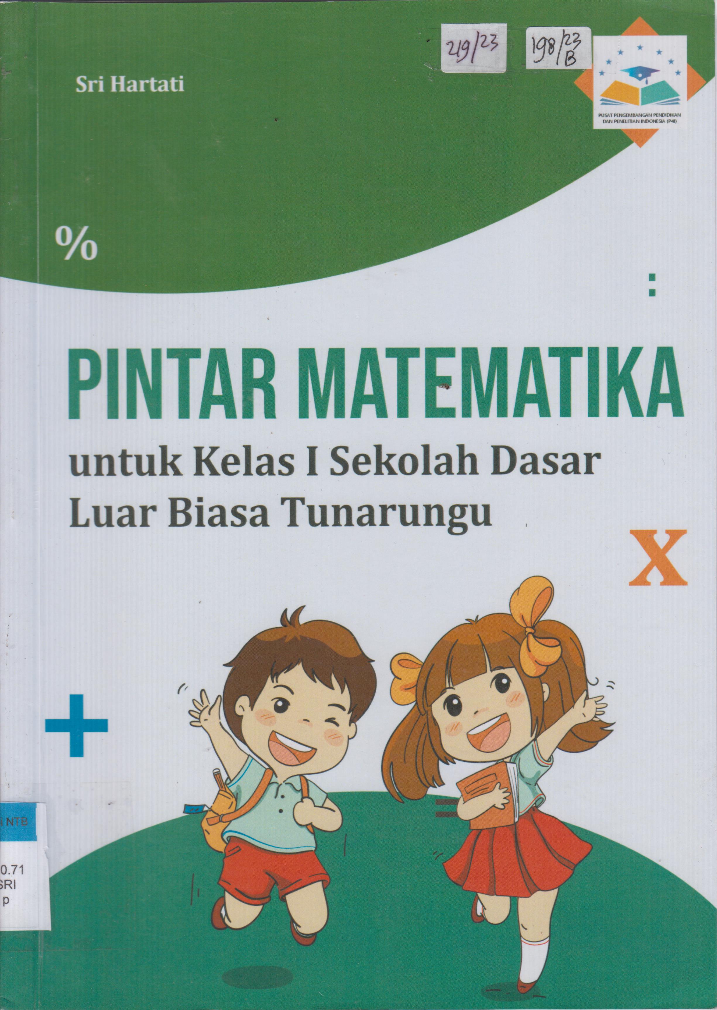 Cover PINTAR MATEMATIKA untuk Kelas I Sekolah Dasar Luar Biasa Tunarungu