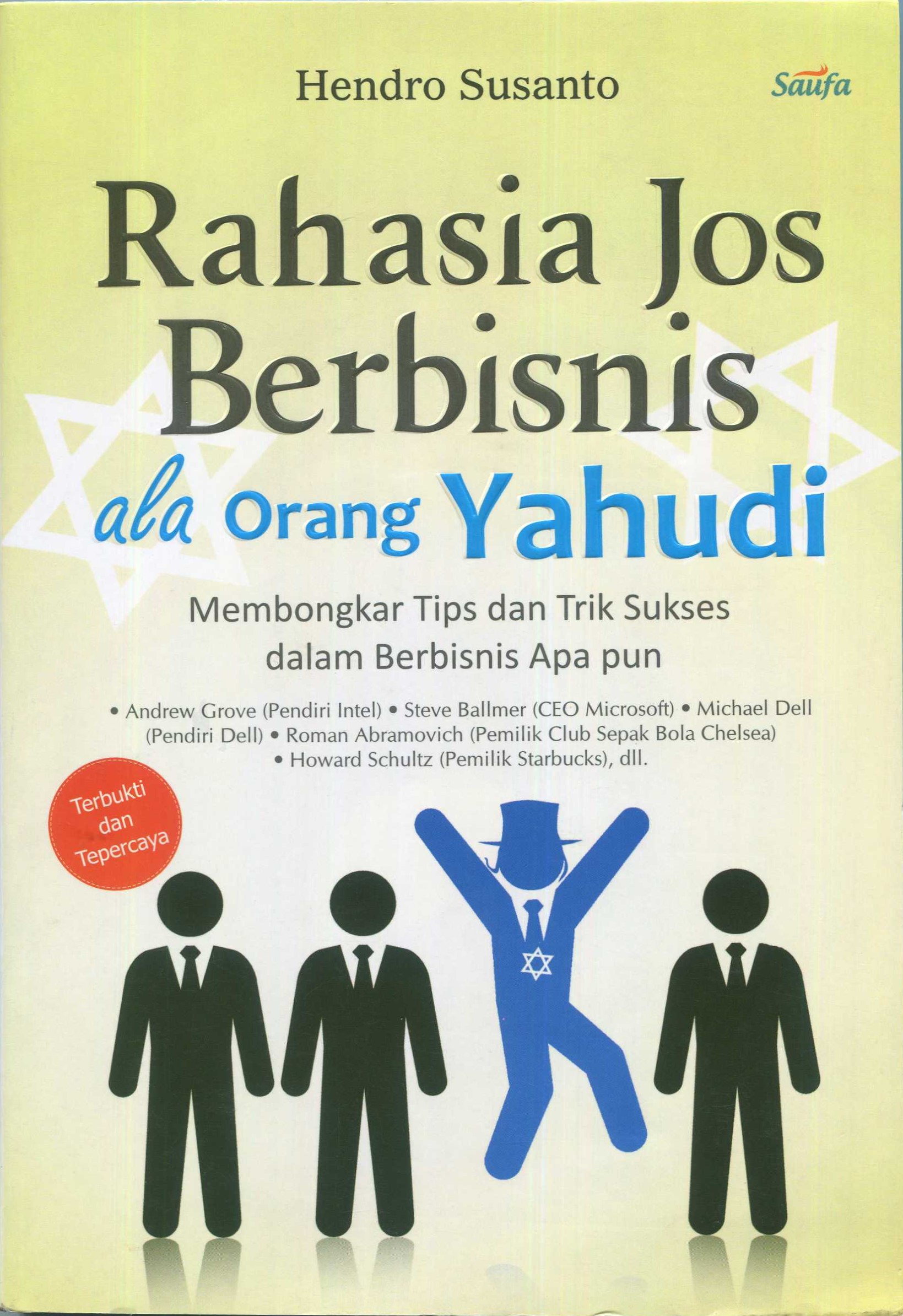 Cover Rahasia jos berbisnis ala orang Yahudi / Hendro Susanto; editor, Diandra Pratiwi