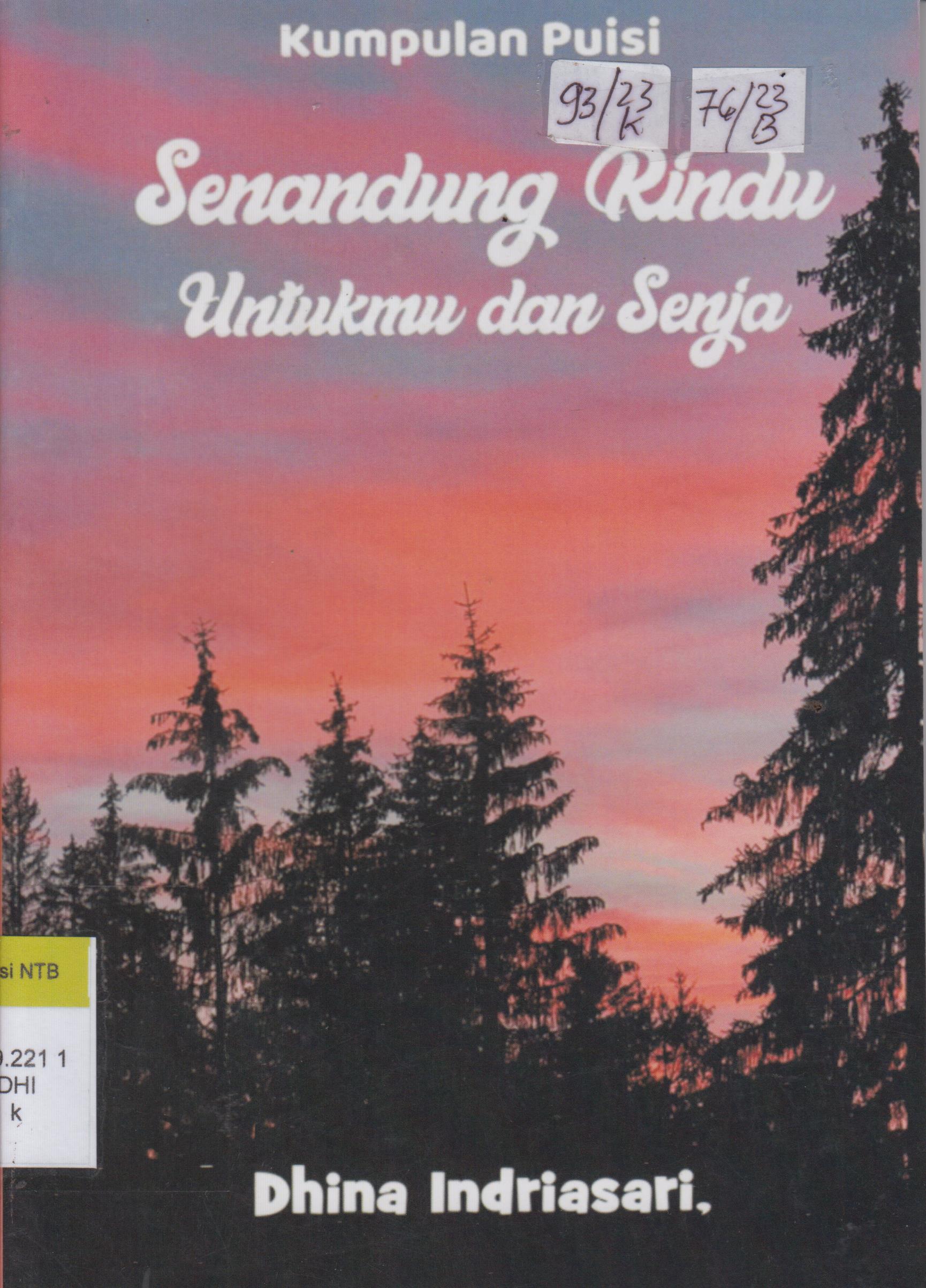 Cover Kumpulan Puisi: Senandung Rindu Untukmu dan Senja