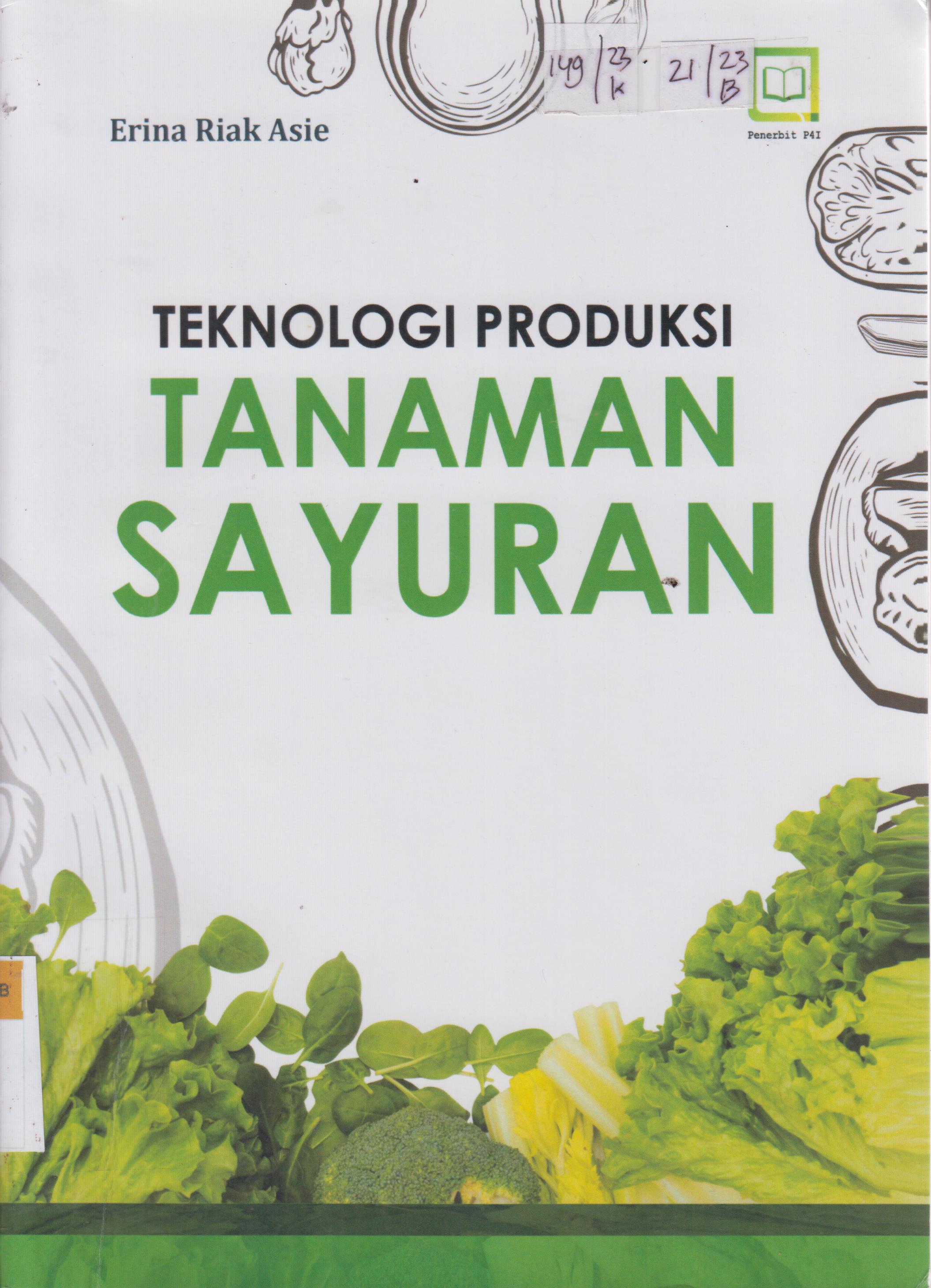 Cover Teknologi Produksi Tanaman Sayuran