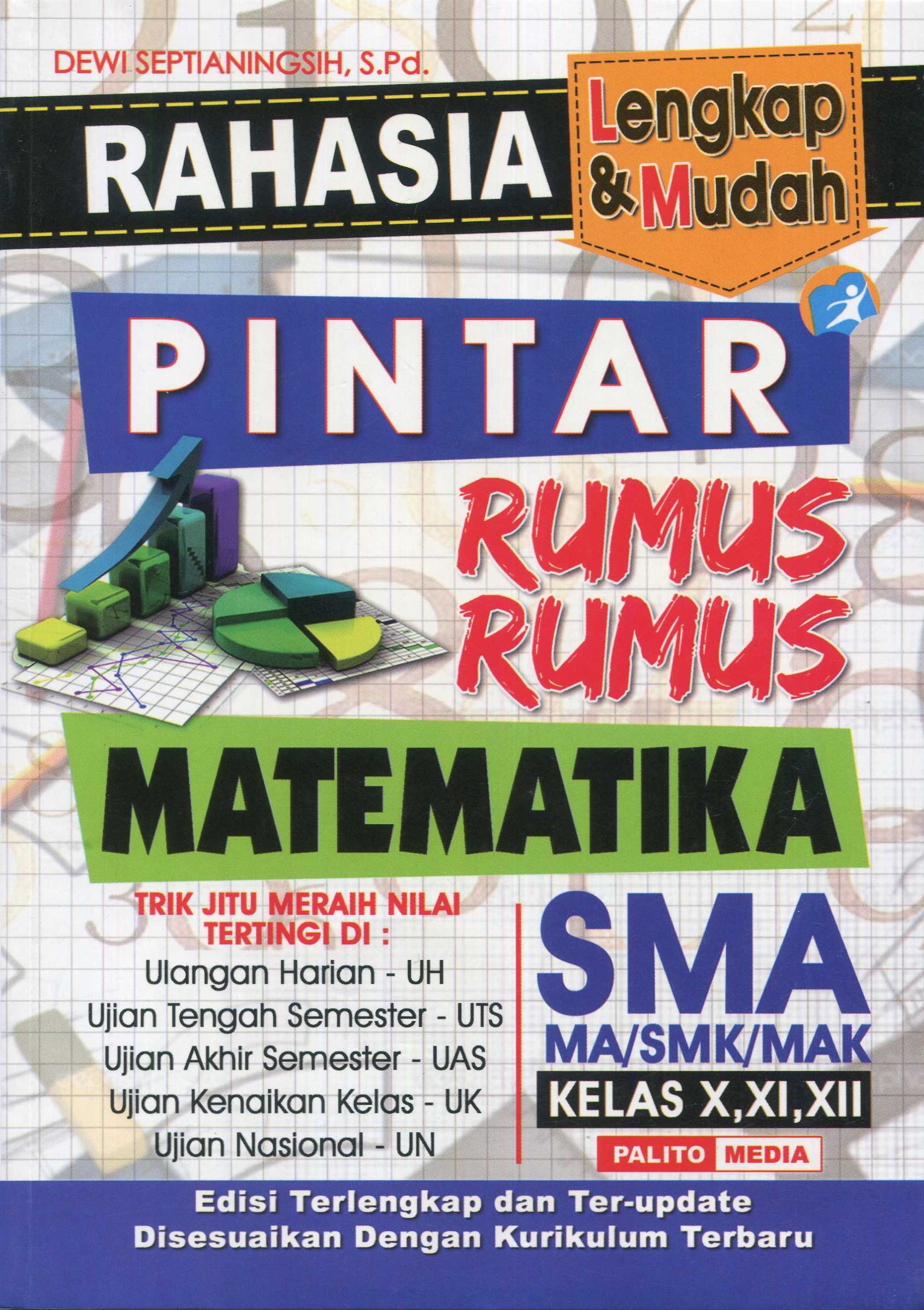 Cover Rahasia Pintar Rumus-Rumus Matematika SMA/MA/SMK/MAK Kelas 10, 11, dan 12 / Dewi Septianingsih