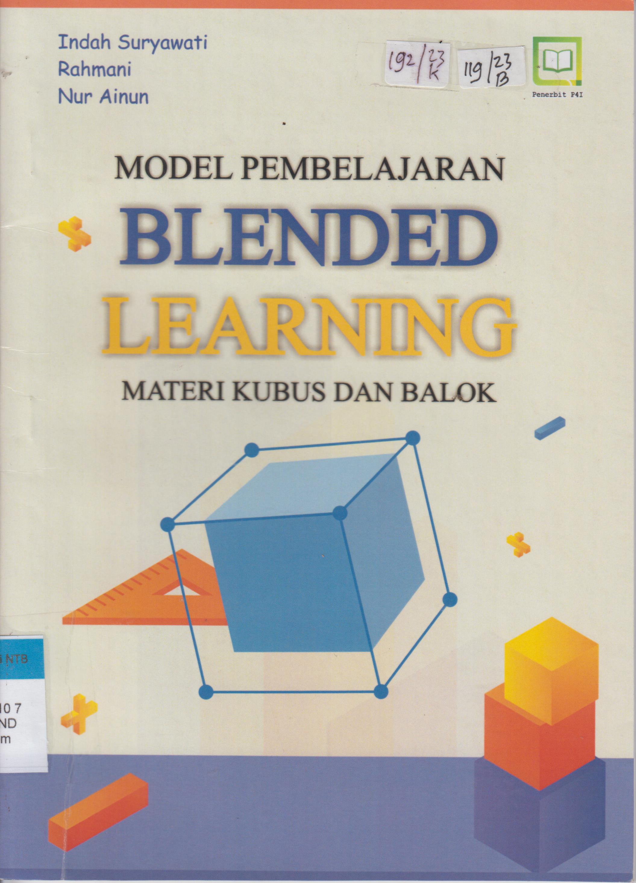 Cover Perpaduan Pembelajaran Blended Learning :  Materi Kubus dan Balok
