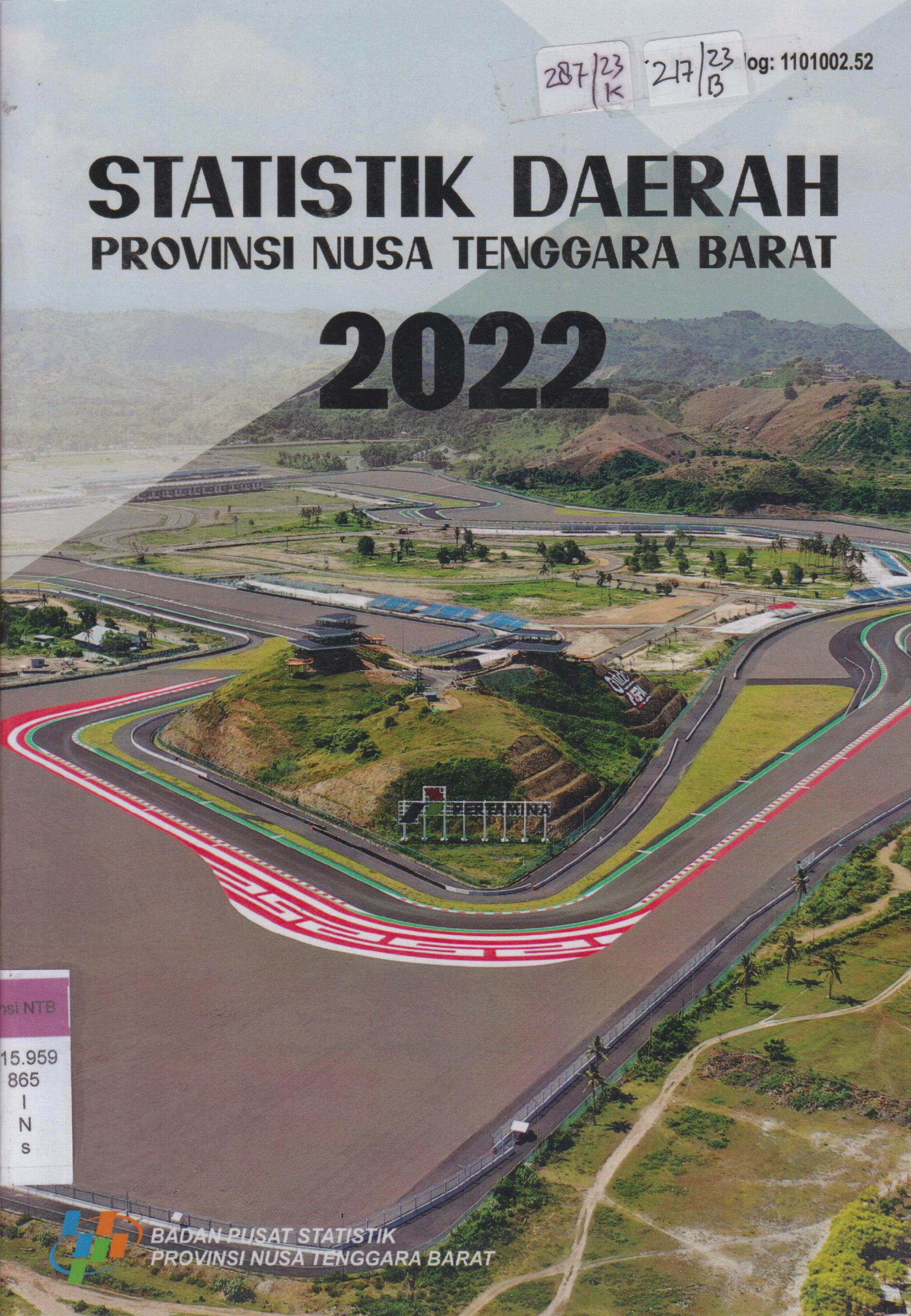 Cover Statistik Daerah Provinsi Nusa Tenggara Barat 2022