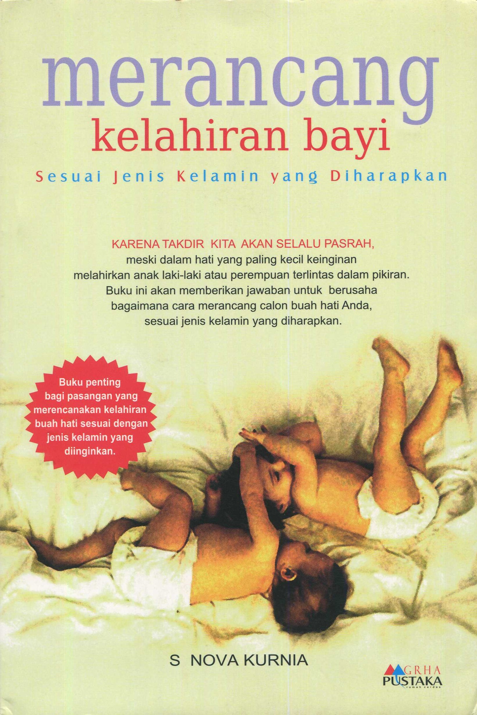 Cover Merancang Kelahiran Bayi / S.Nova Kurnia