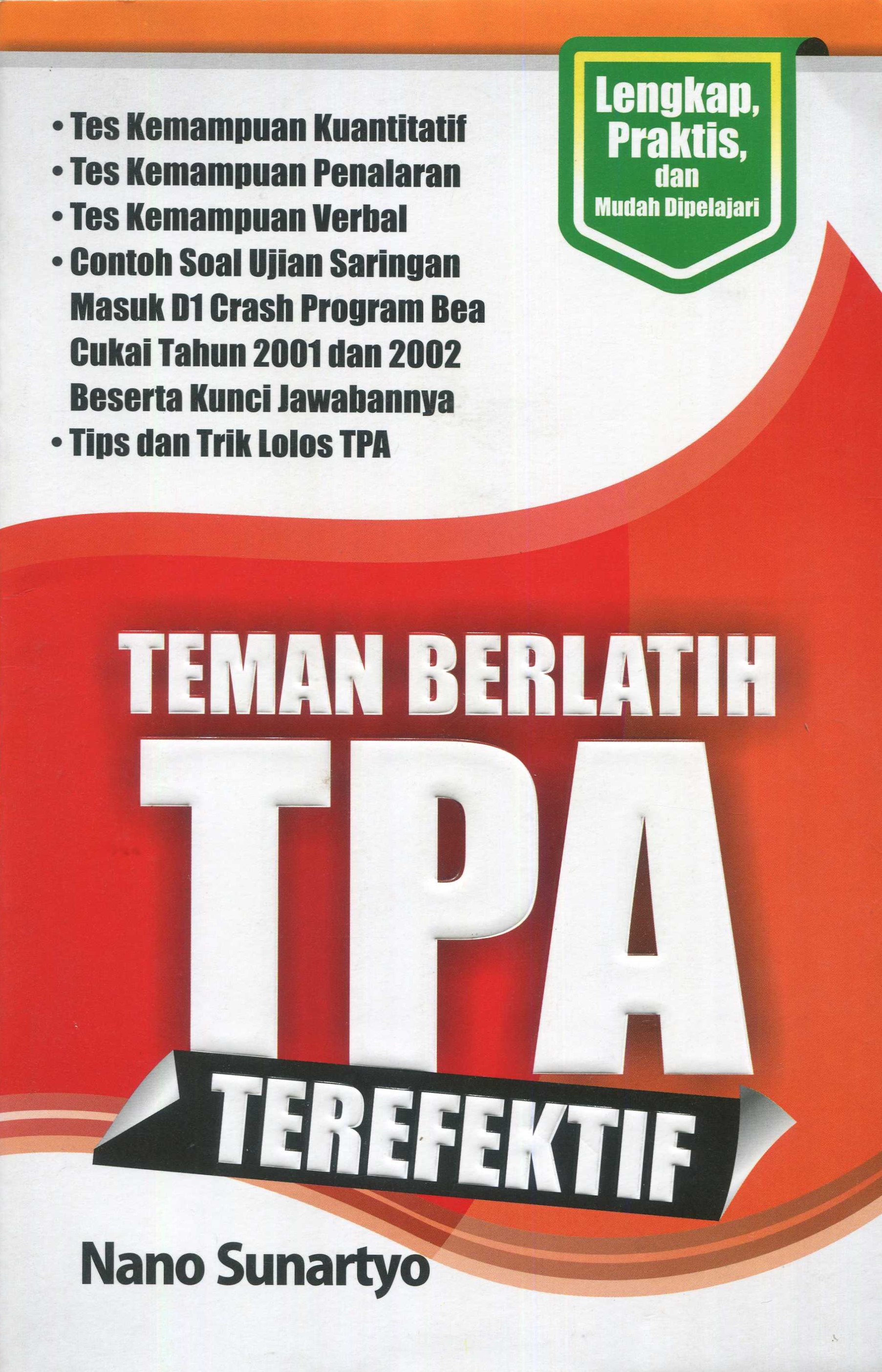 Cover Teman berlatih TPA terefektif / Nano Sunartyo